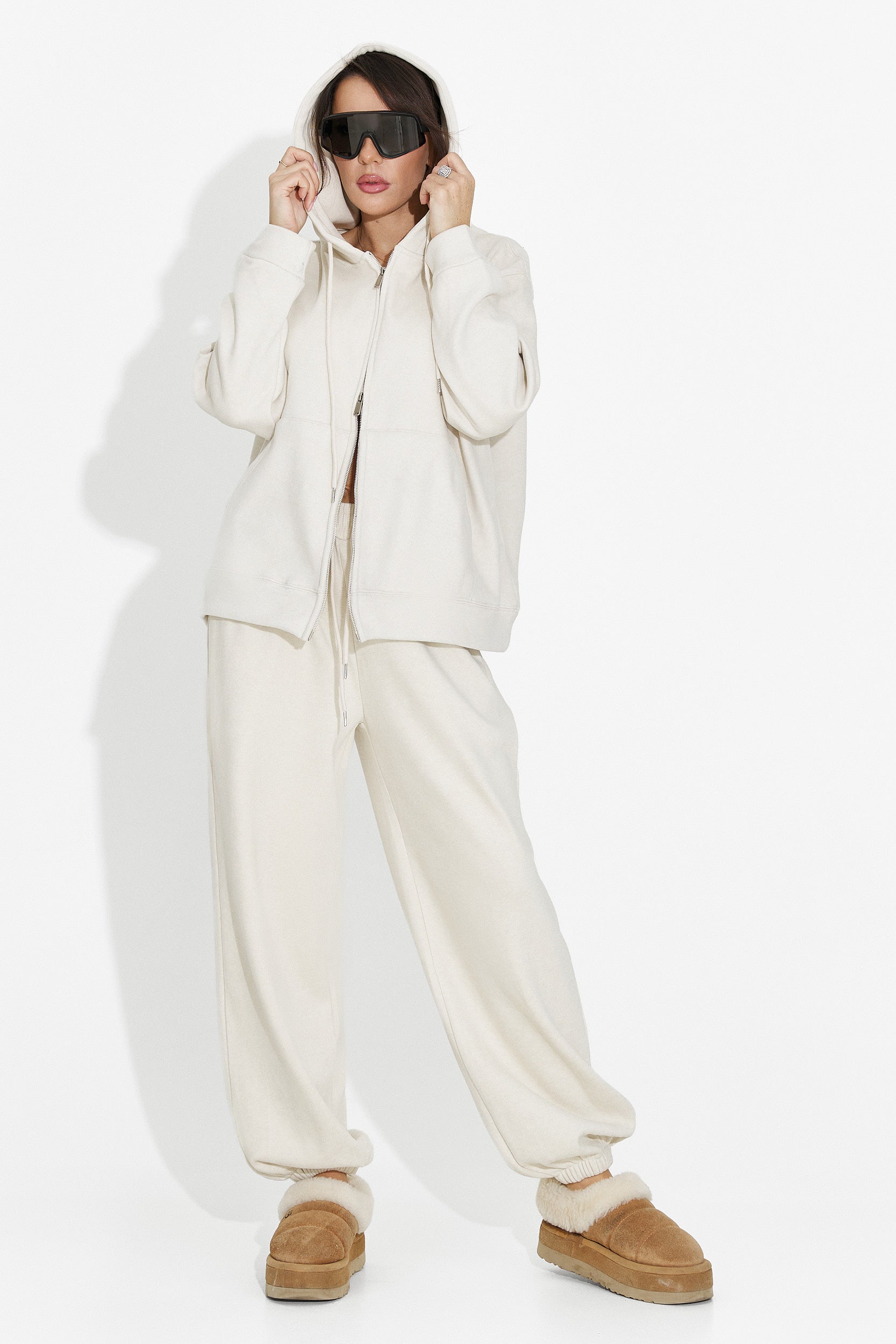 Beige casual damträningsdräkt Chester Bogas