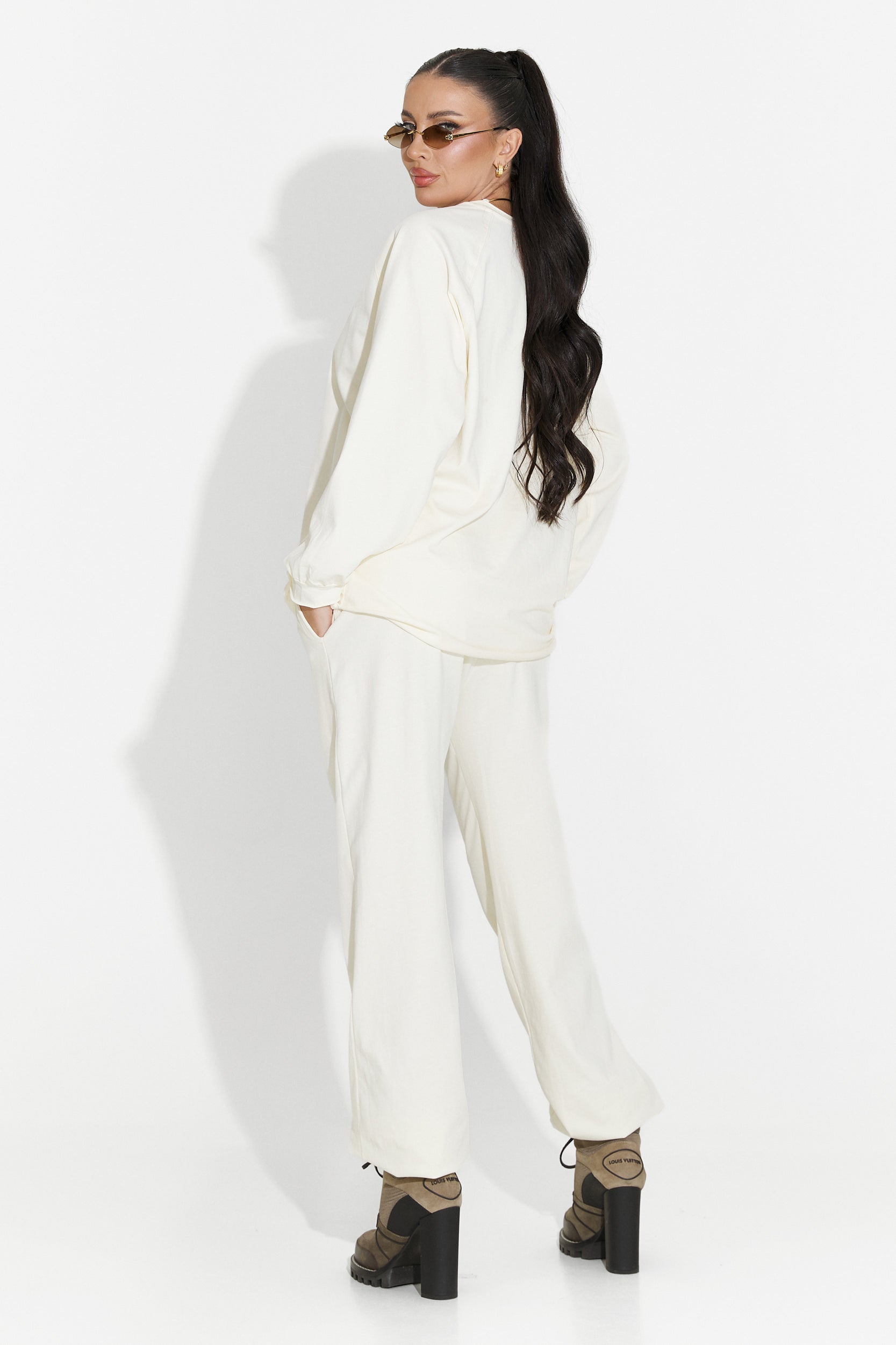 Damski dres casual beżowy Clavira Bogas