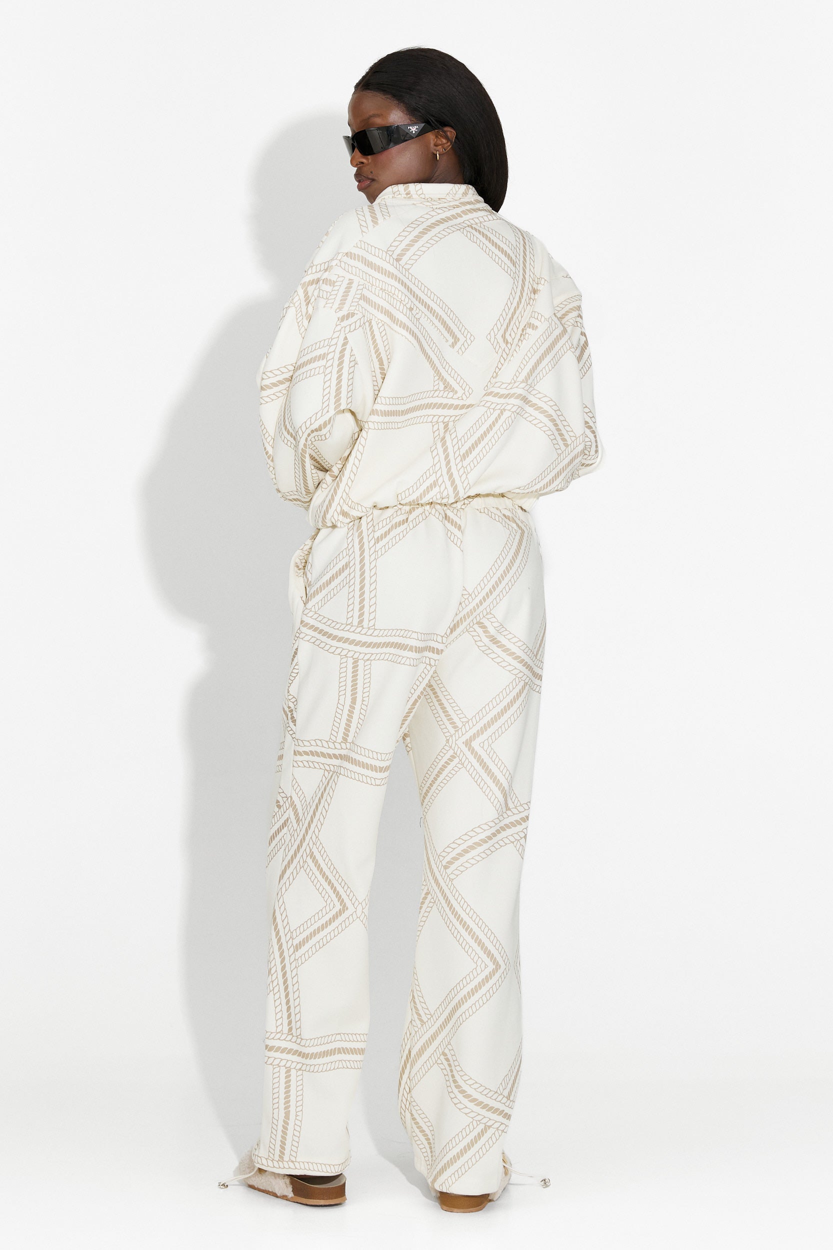 Γυναικείο casual σετ φόρμας μπεζ Kristela Bogas