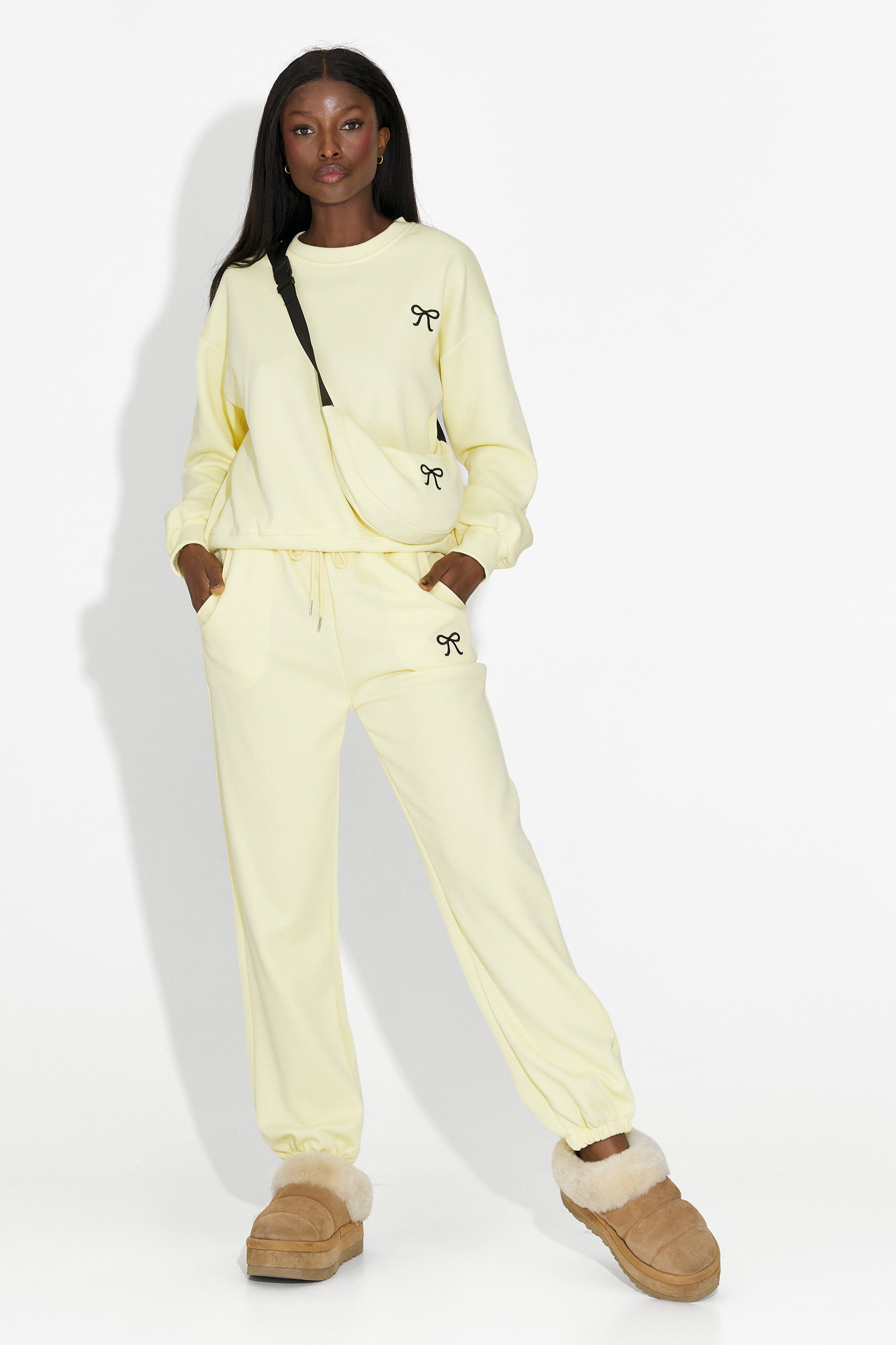 Żółty dres damski casual Serelis Bogas