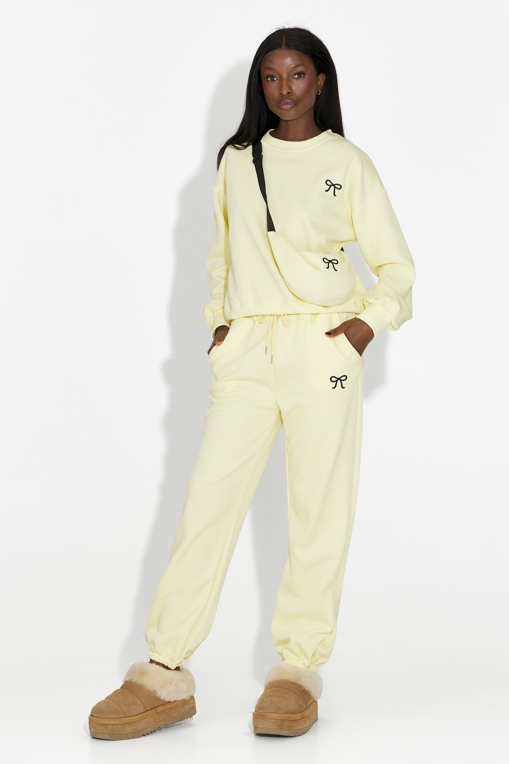 Żółty dres damski casual Serelis Bogas