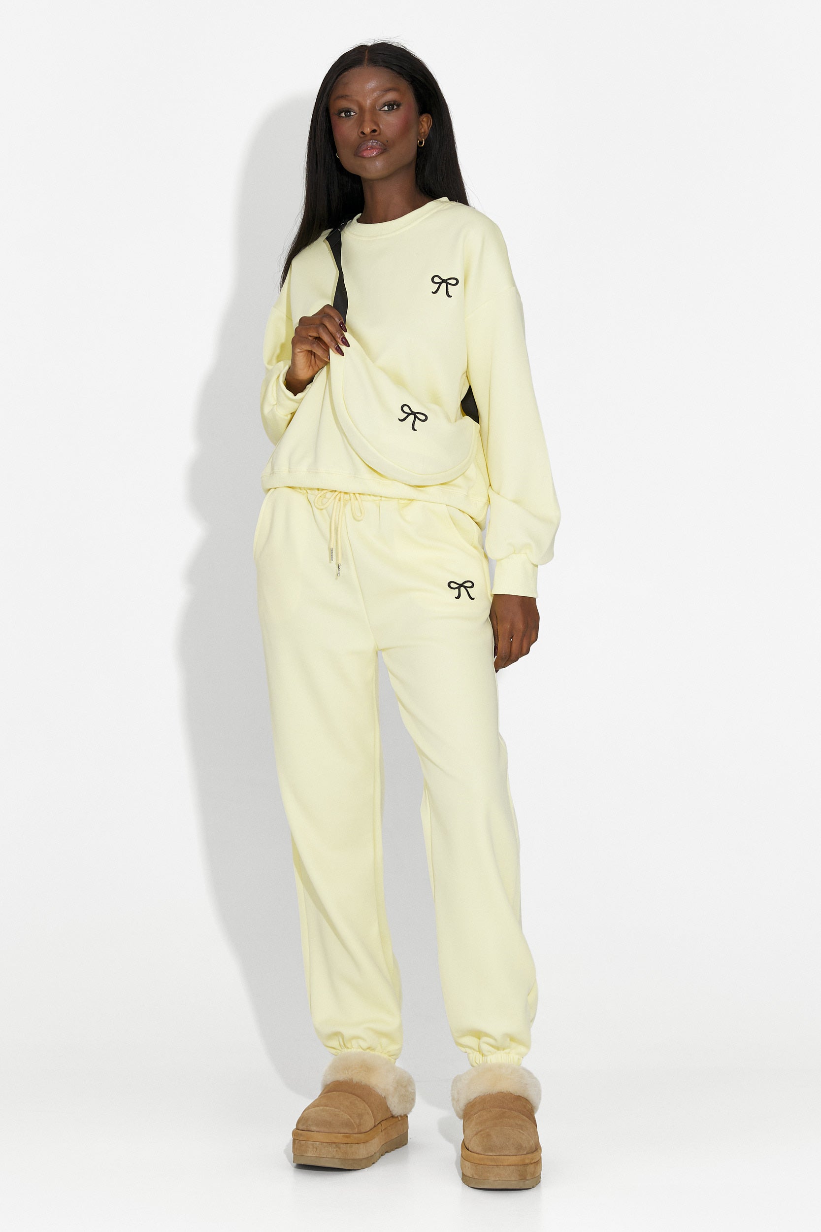 Żółty dres damski casual Serelis Bogas