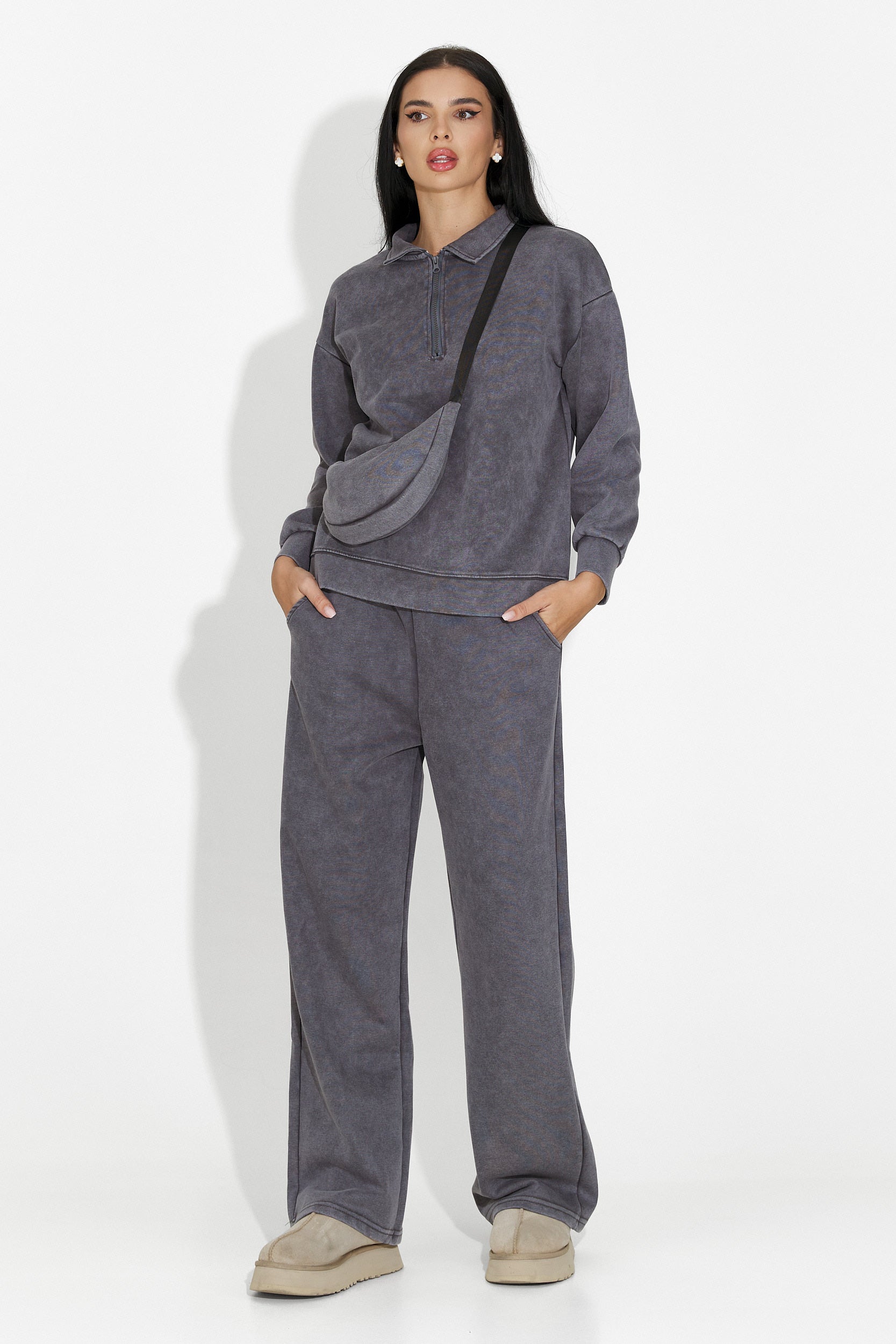 Γυναικείο casual γκρι σετ Dionea Bogas