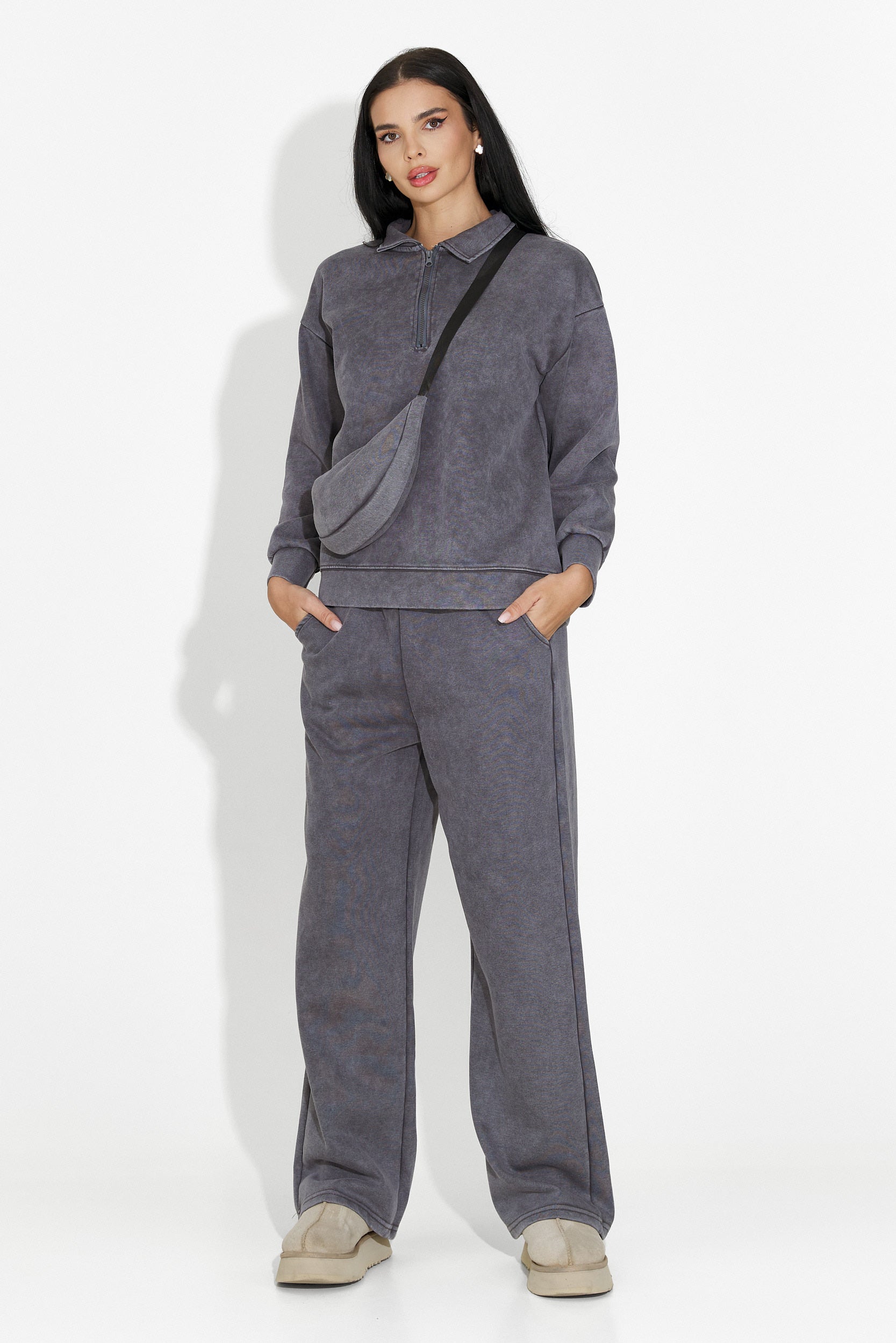 Γυναικείο casual γκρι σετ Dionea Bogas