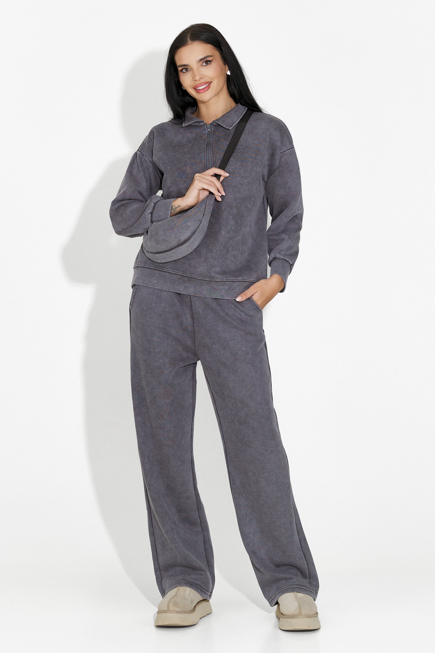 Γυναικείο casual γκρι σετ Dionea Bogas