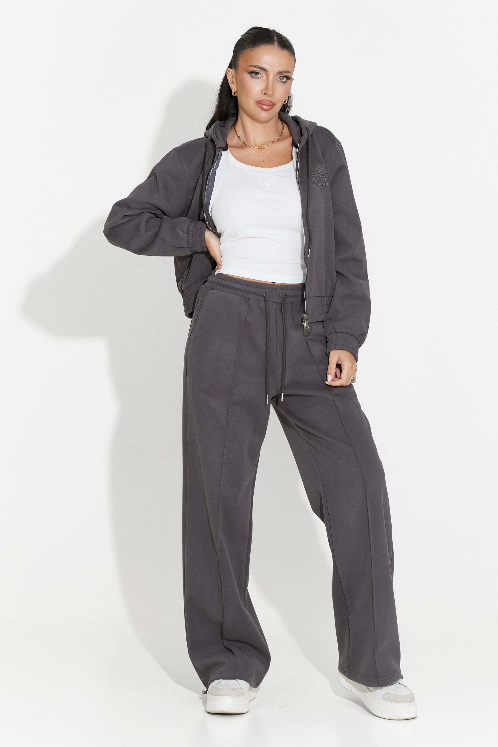 Dres damski casual ciemnoszary Lorisea Bogas