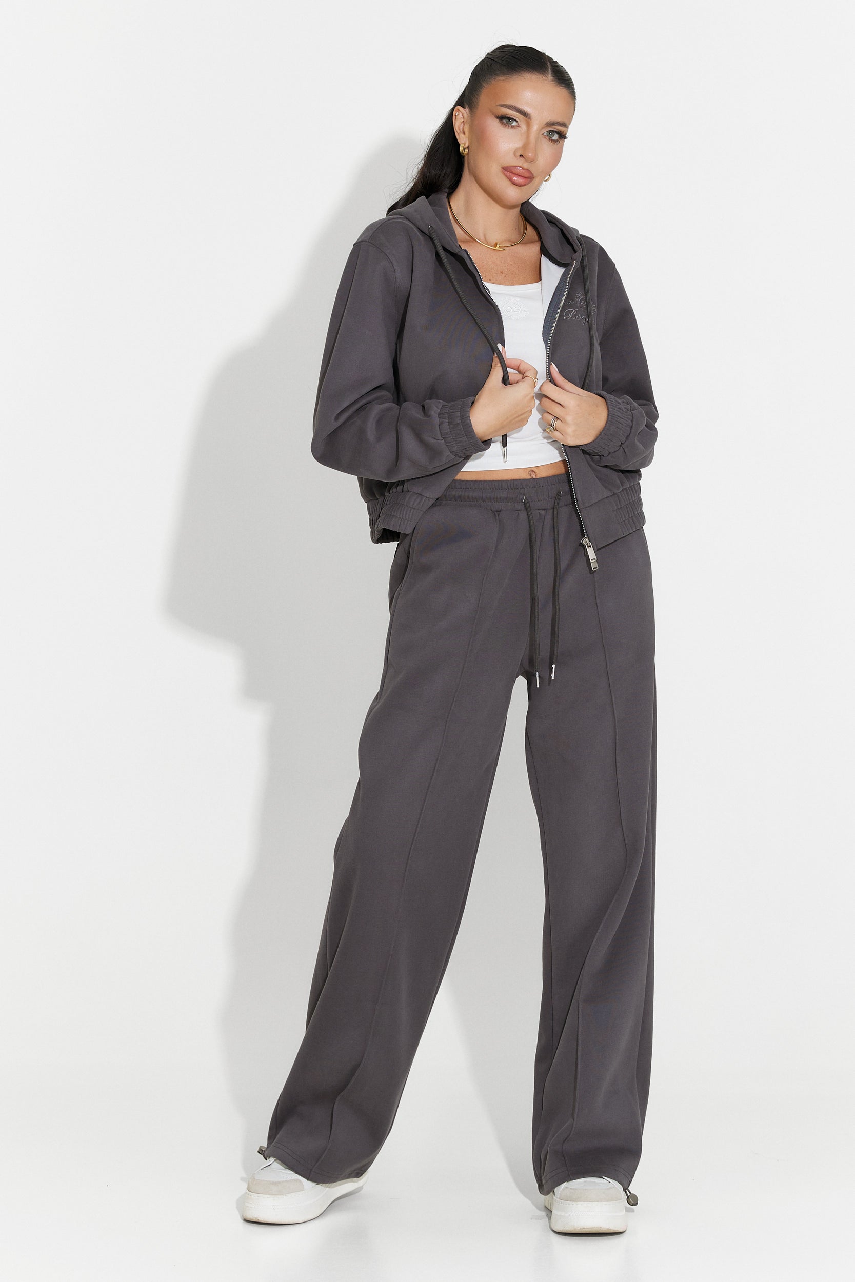 Dres damski casual ciemnoszary Lorisea Bogas