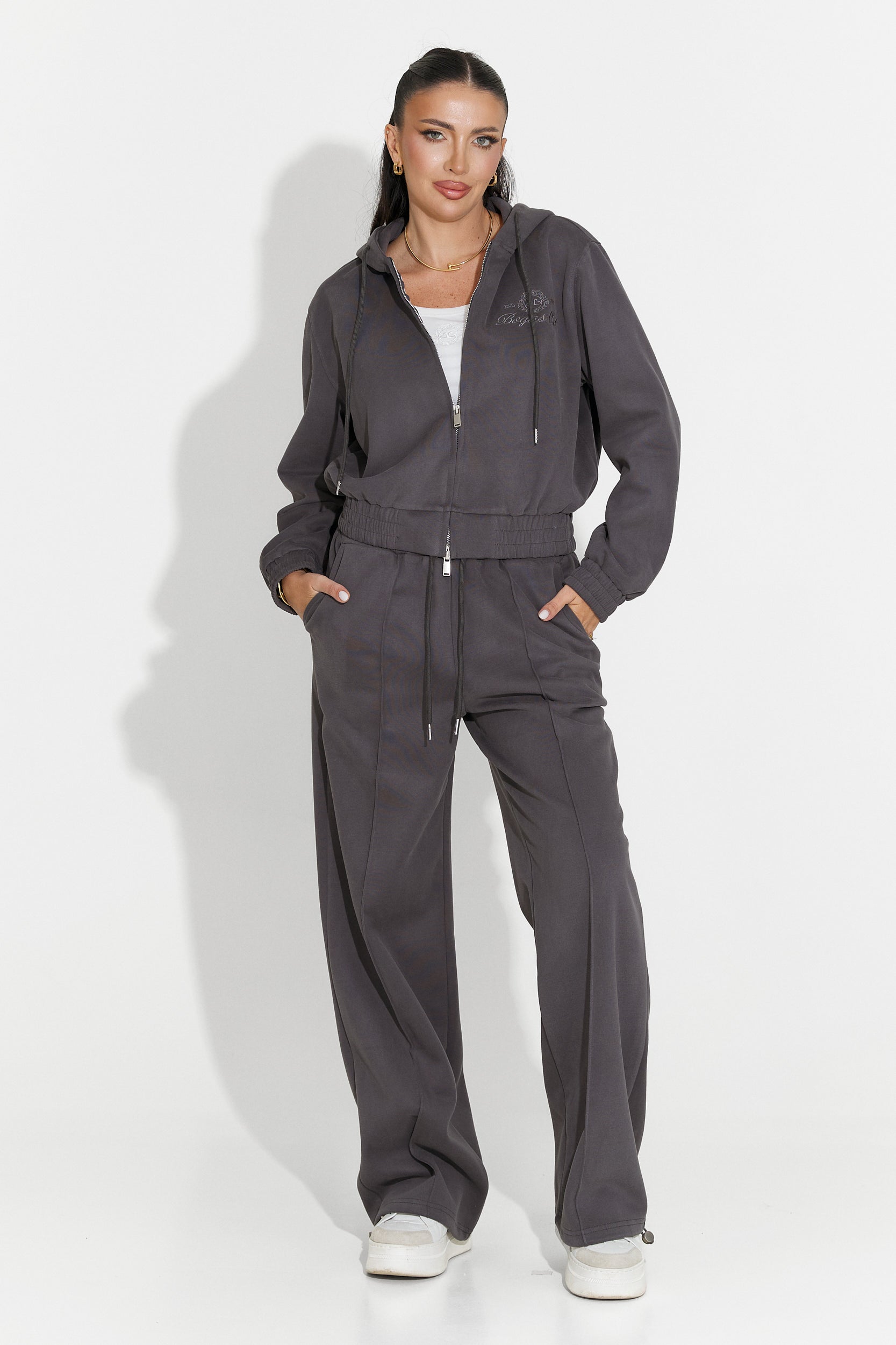 Dres damski casual ciemnoszary Lorisea Bogas