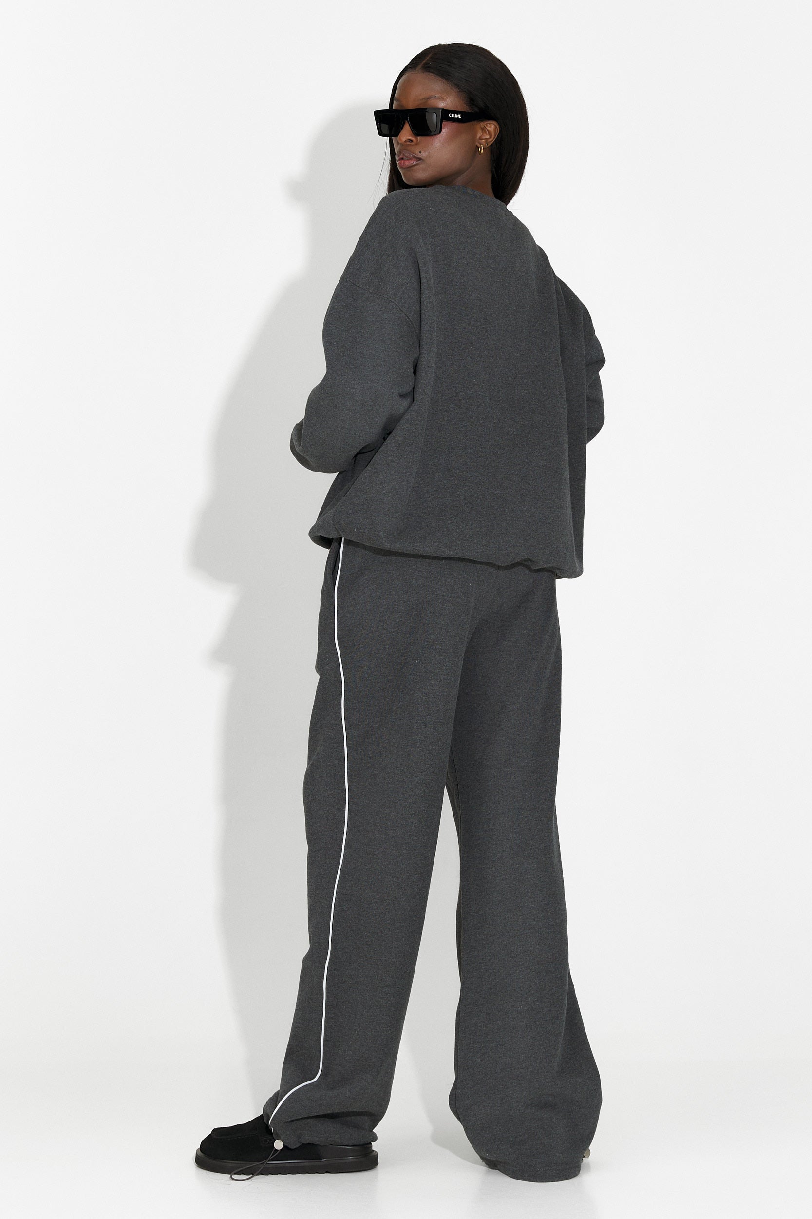 Mörkgrå casual damträningsdräkt Pavora Bogas