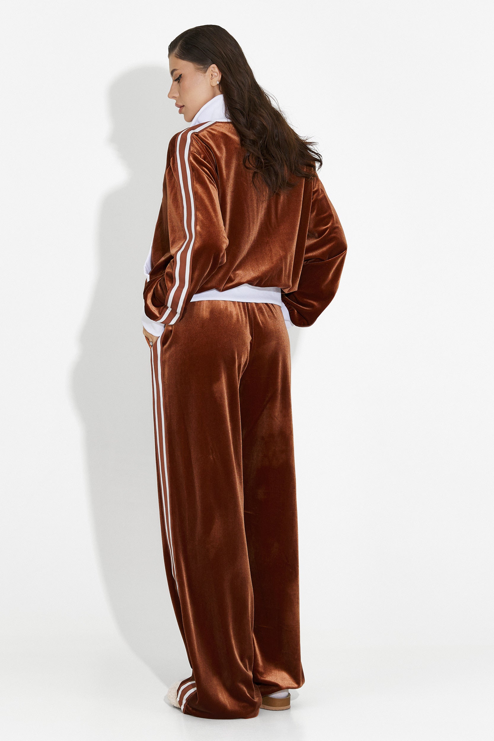 Σετ γυναικείο casual καφέ Chanela Bogas