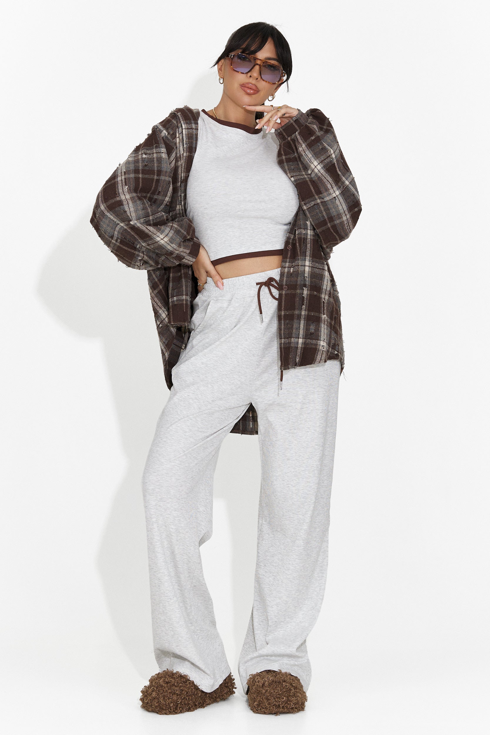 Casual brown women's training suit Jenie Bogas