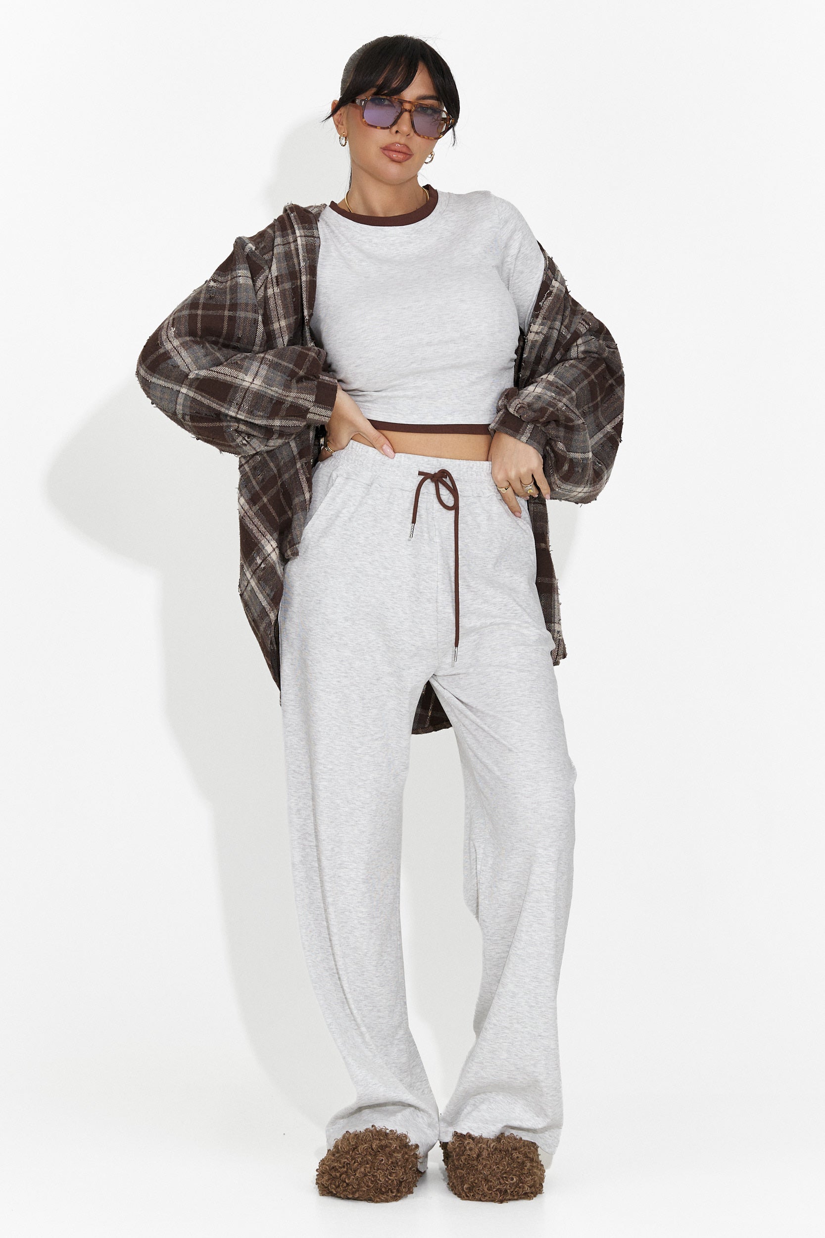 Casual brown women's training suit Jenie Bogas