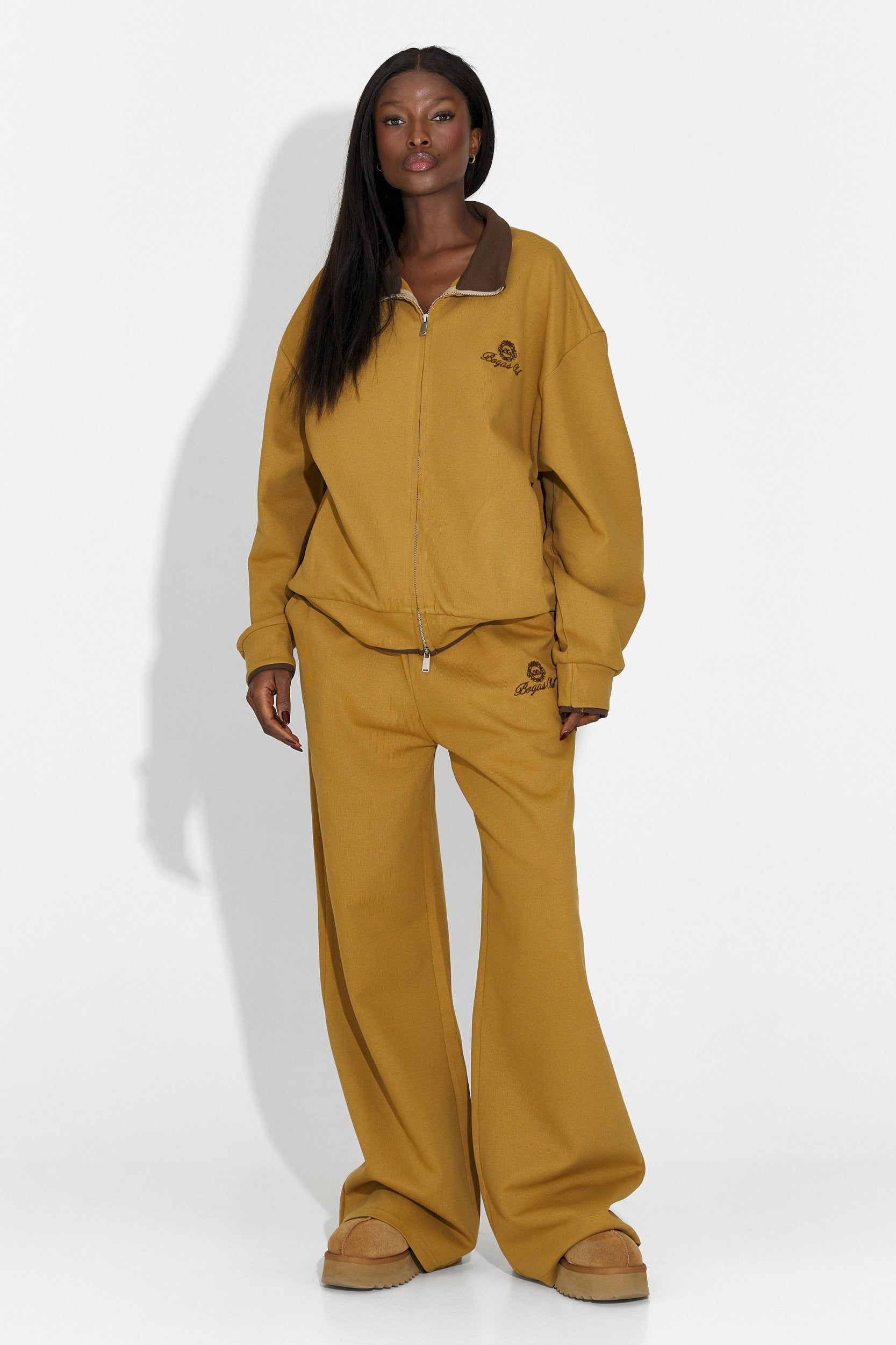 Dres damski casual brązowy Lysara Bogas