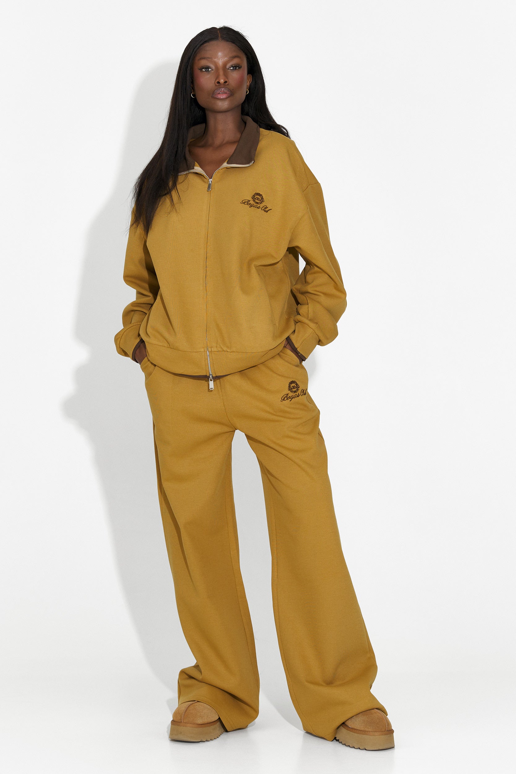 Dres damski casual brązowy Lysara Bogas