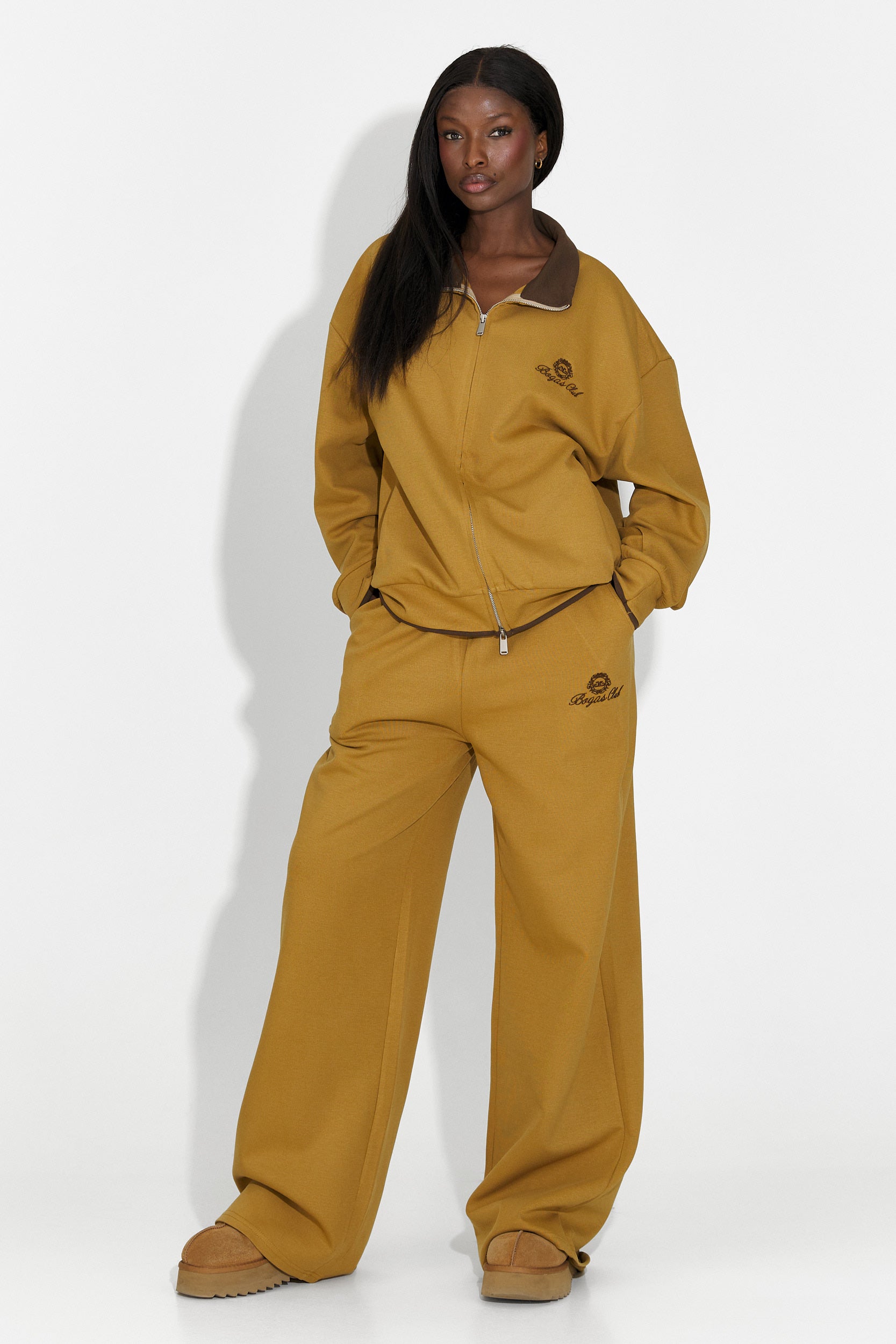 Dres damski casual brązowy Lysara Bogas