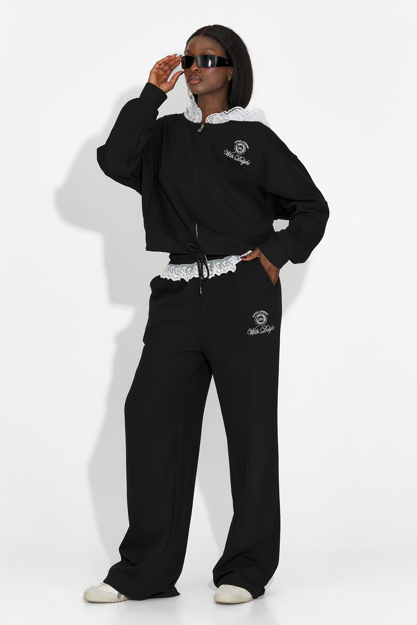 Svart casual damträningsdräkt Kiva Bogas