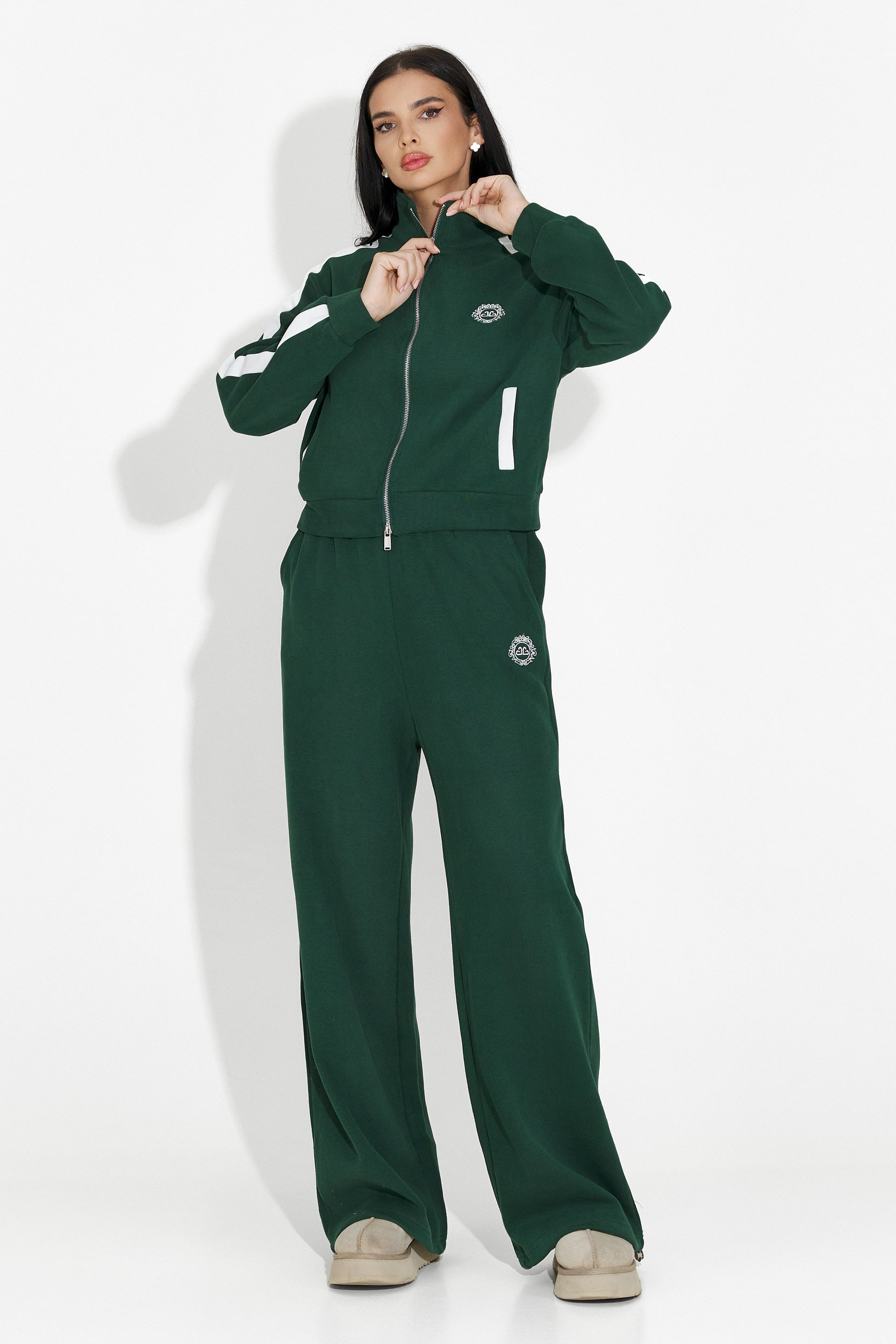 Crisea Bogas Green Casual Women's Training Suit