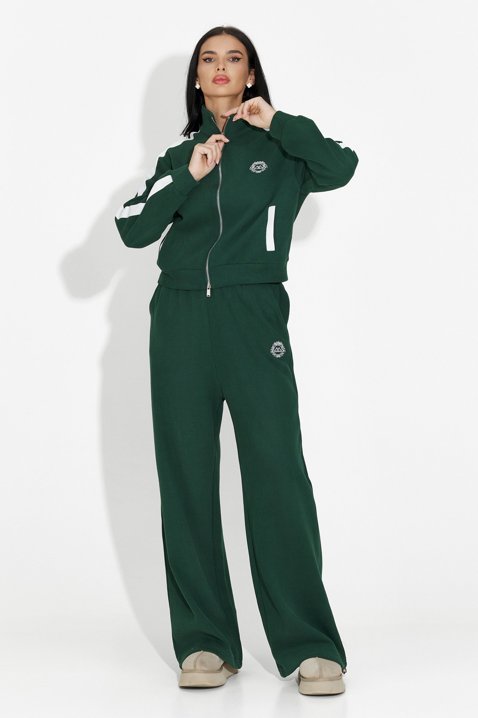 Crisea Bogas Green Casual Women's Training Suit