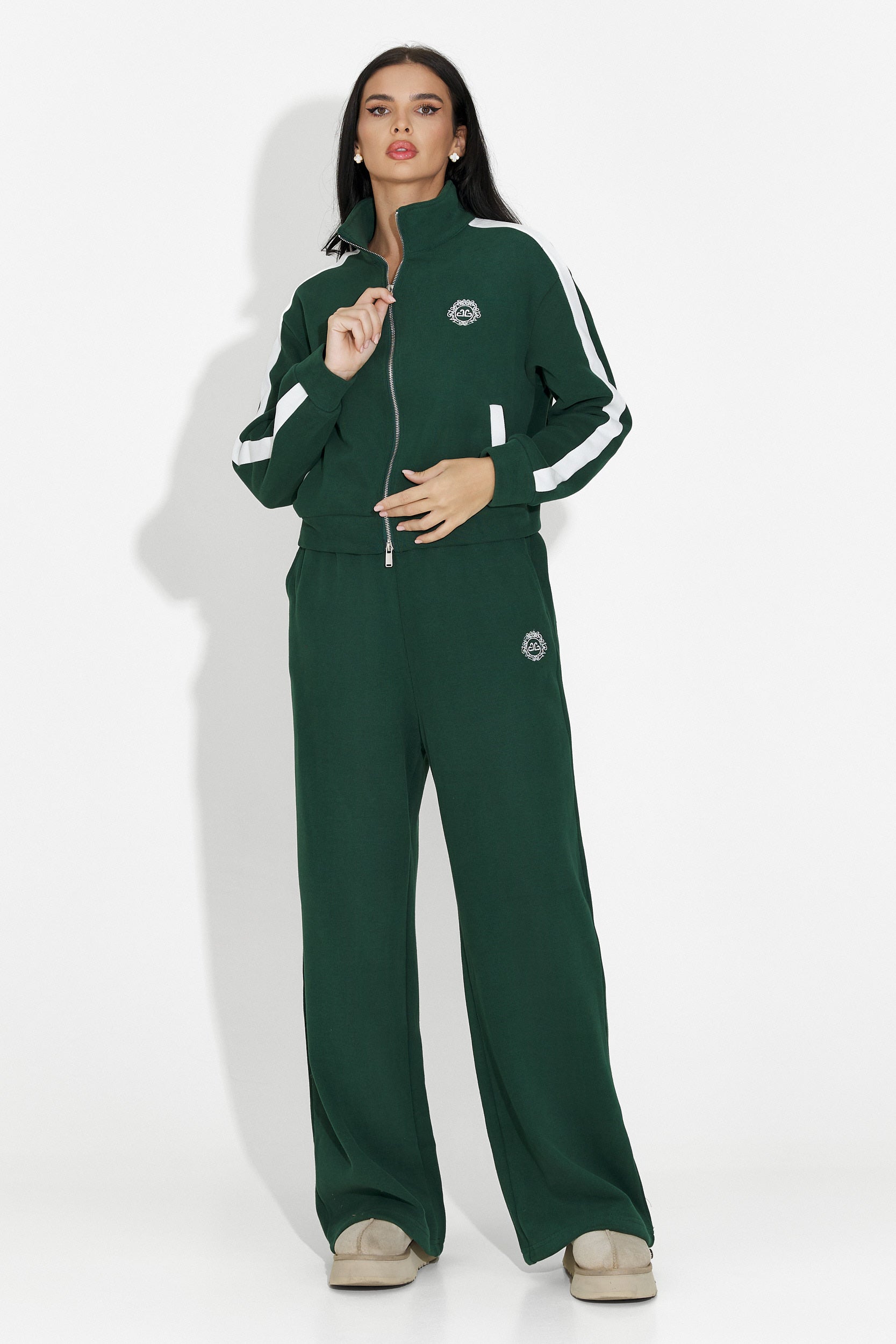 Crisea Bogas Green Casual Women's Training Suit
