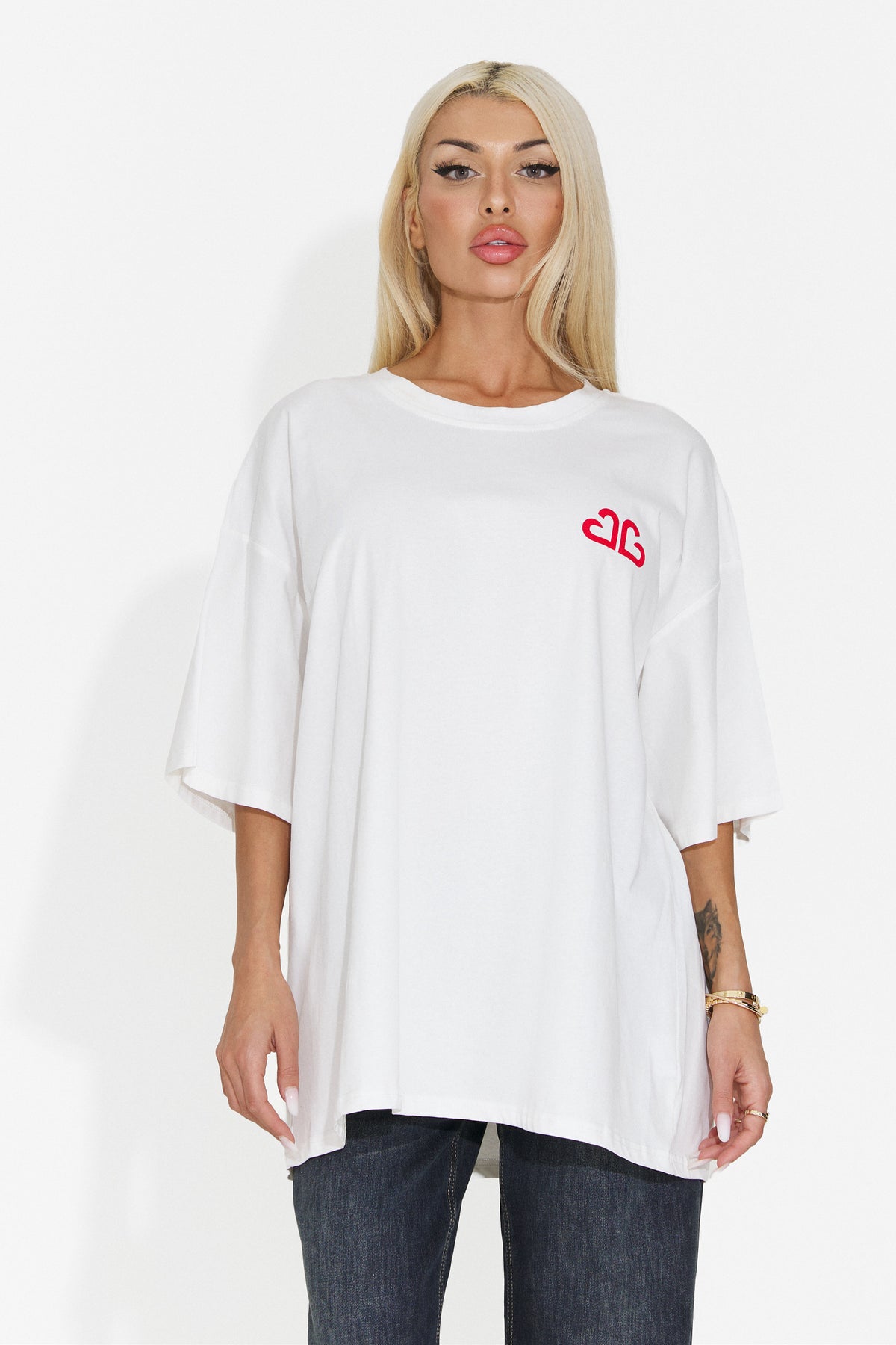 Tricou casual alb Mytlaova Bogas