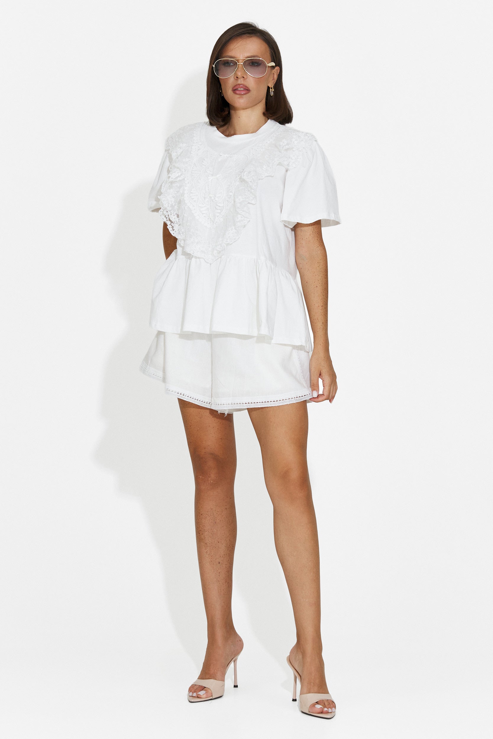 Women's casual white t-shirt Besana Bogas