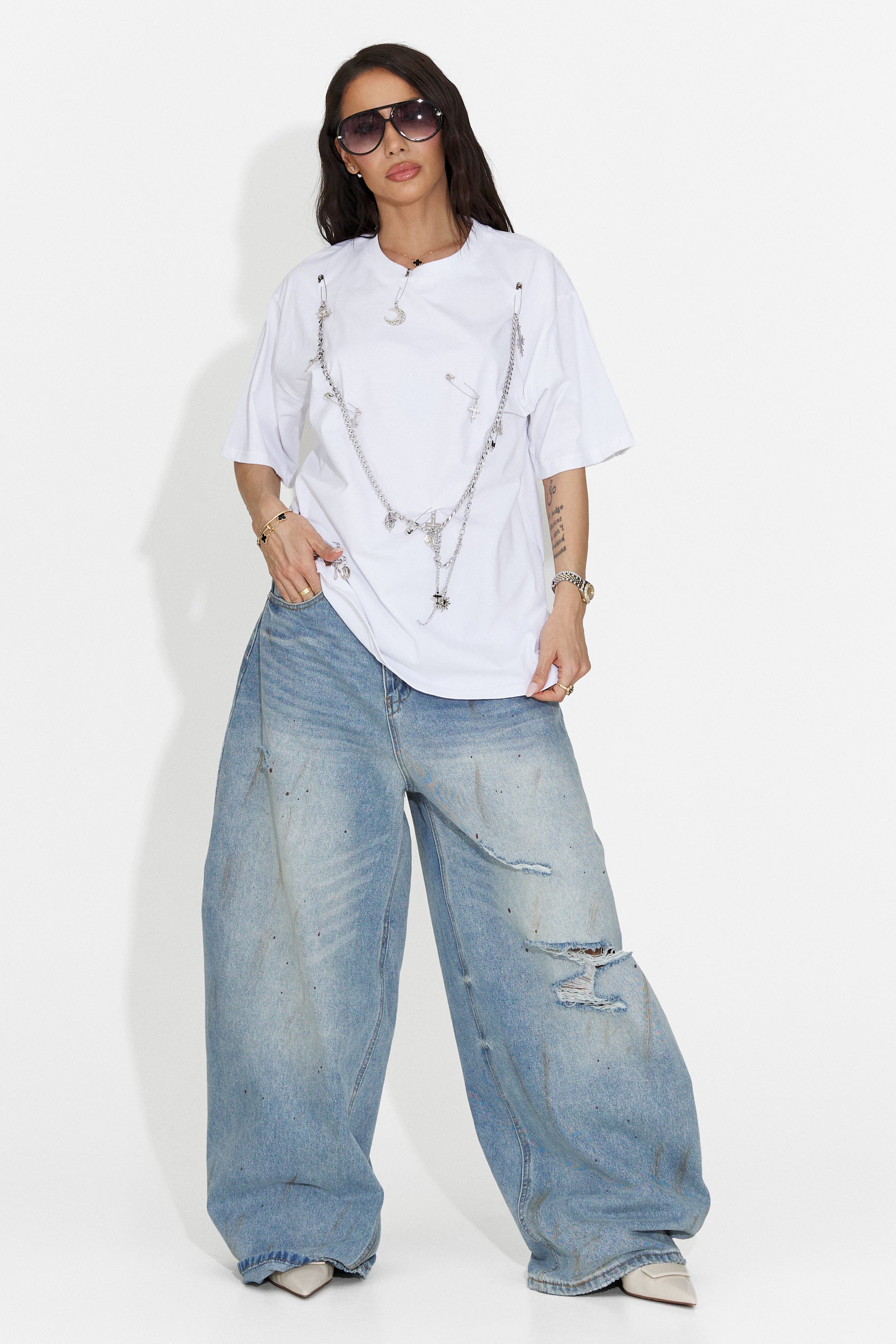 Tricou dama casual alb Kohleria Bogas