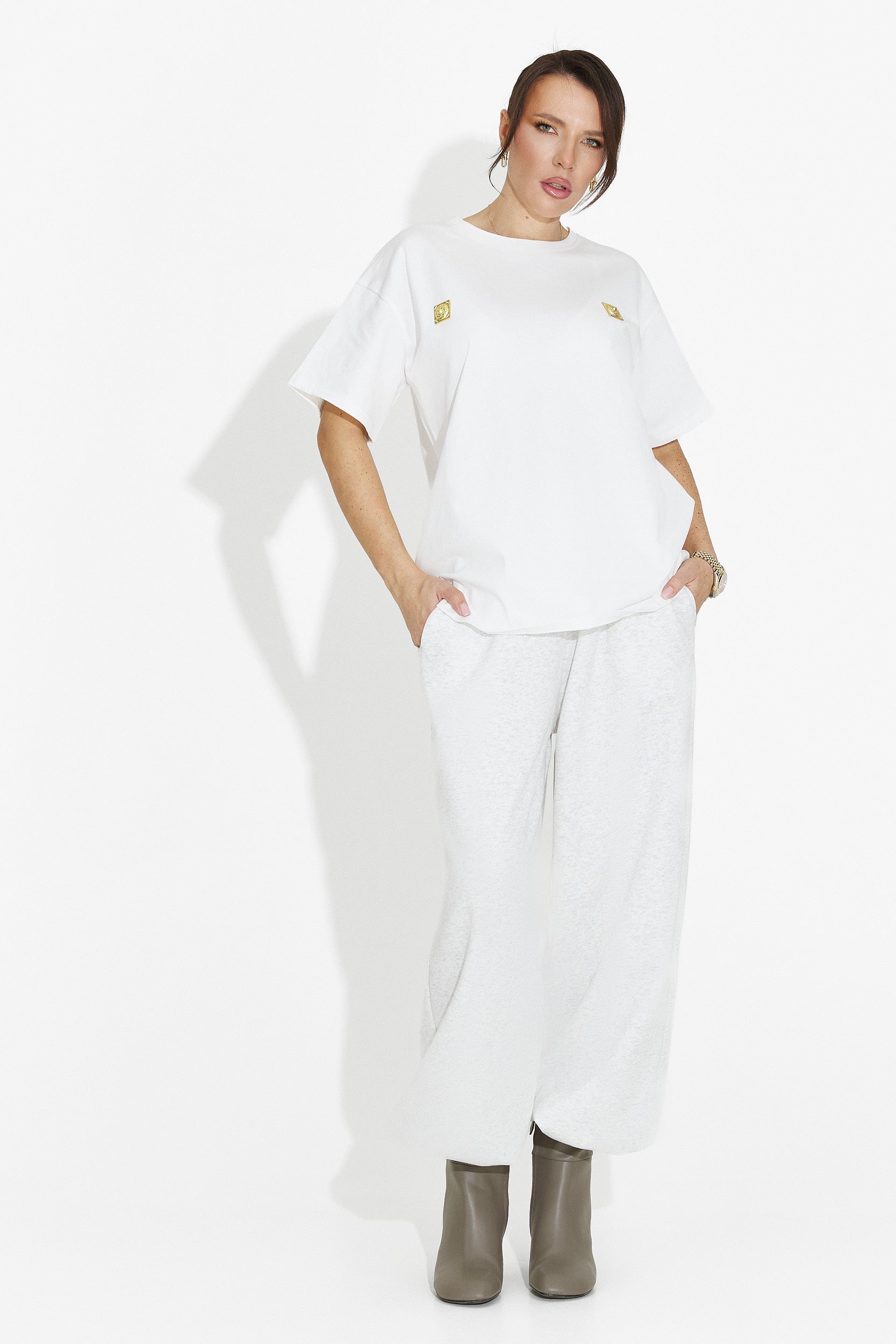 Damen T-Shirt lässig weiß Lunesa Bogas