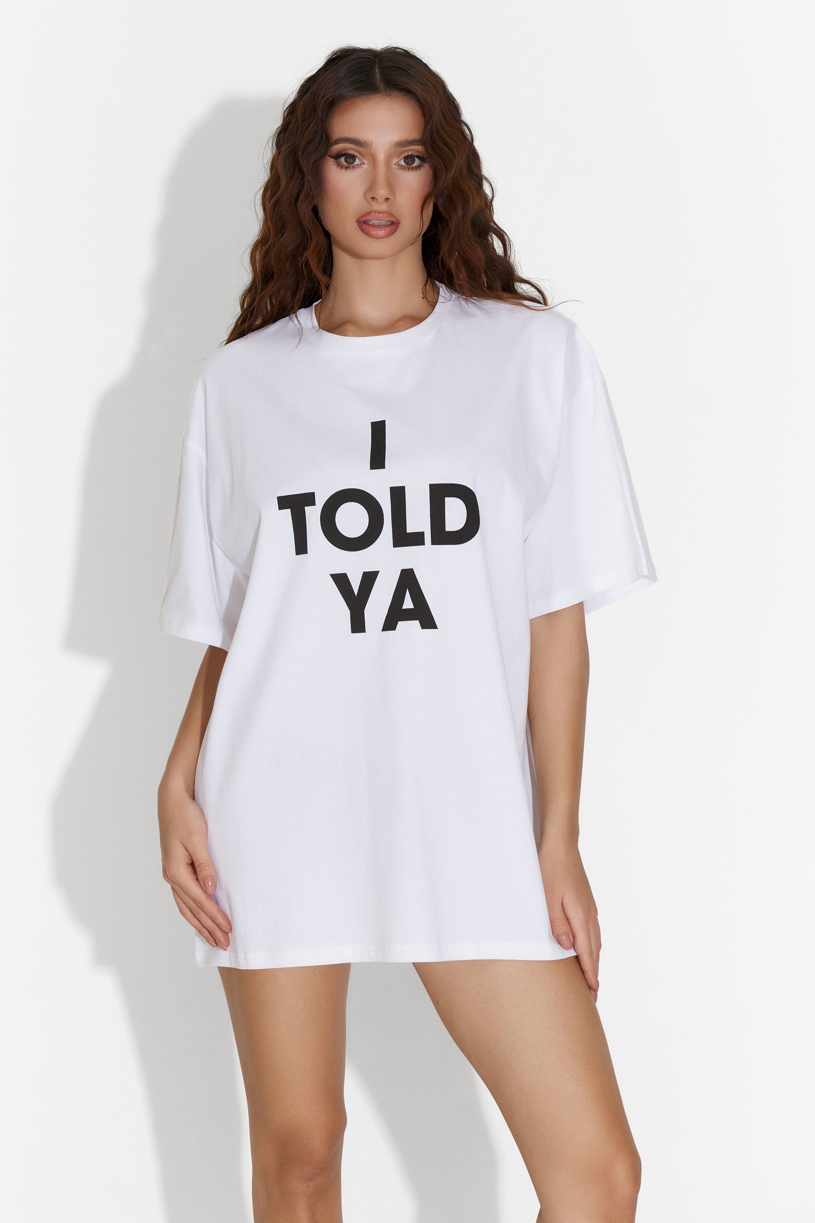 Vit t-shirt för dam, casual Metorica Bogas