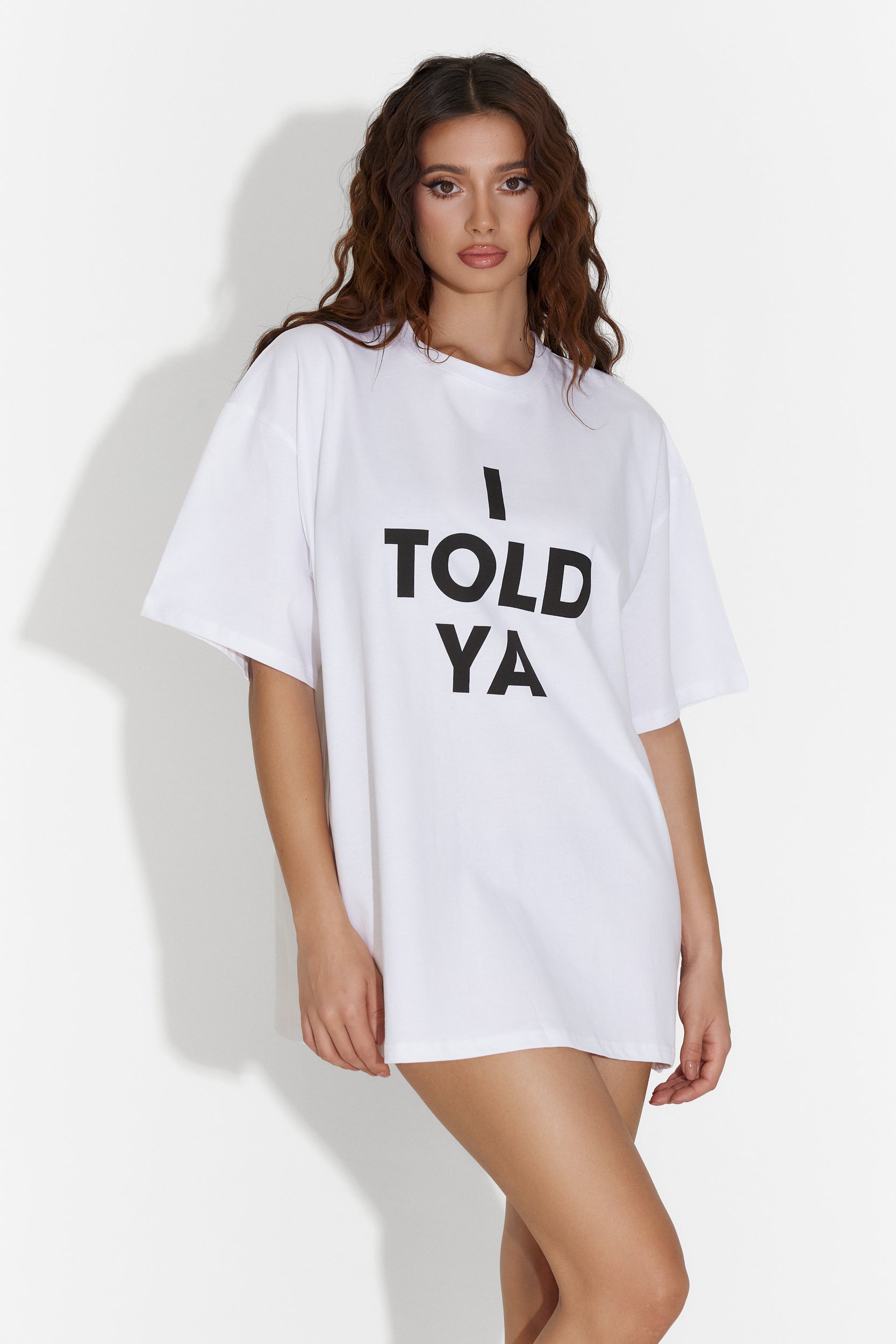 Vit t-shirt för dam, casual Metorica Bogas