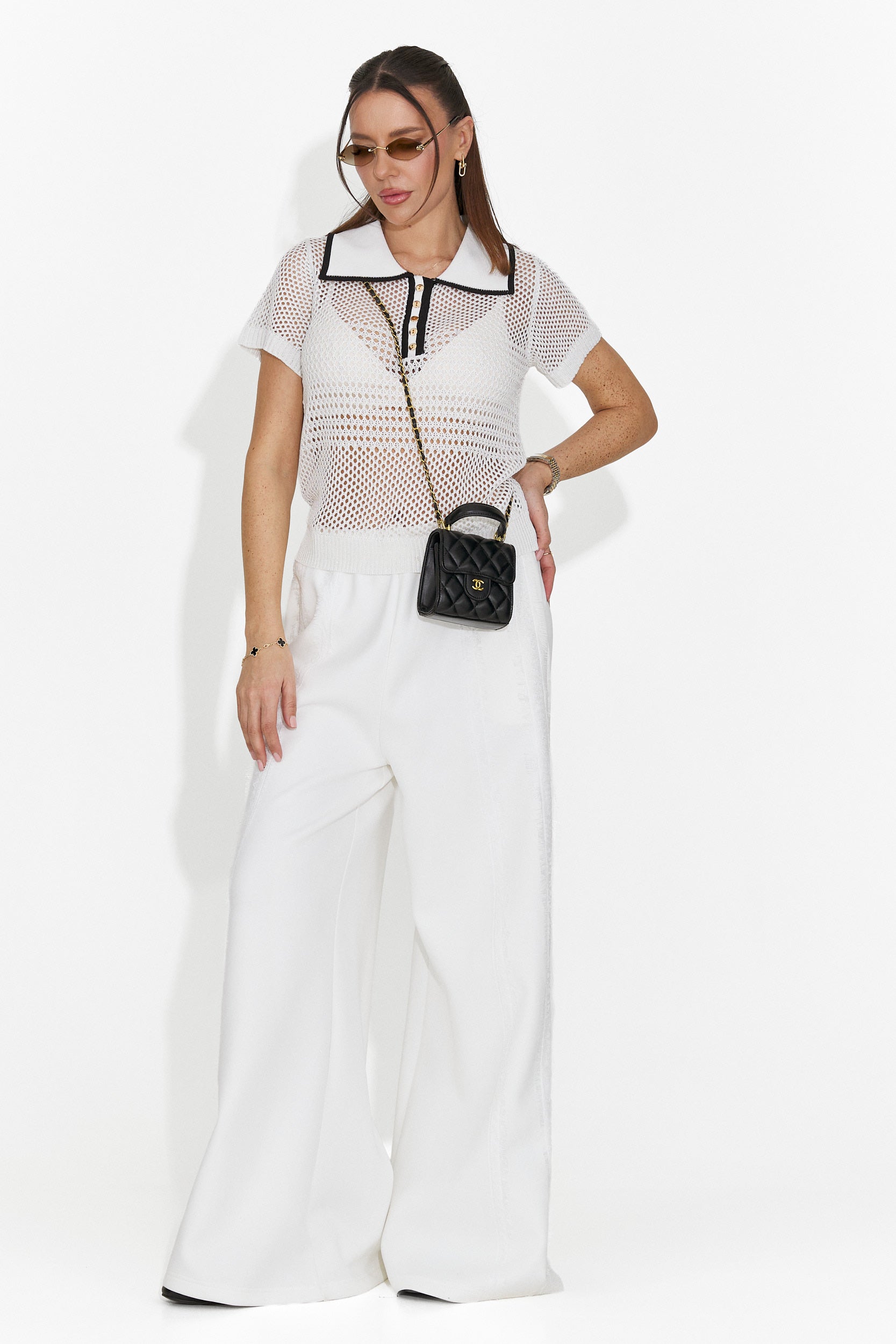 Women's casual white t-shirt Raluka Bogas