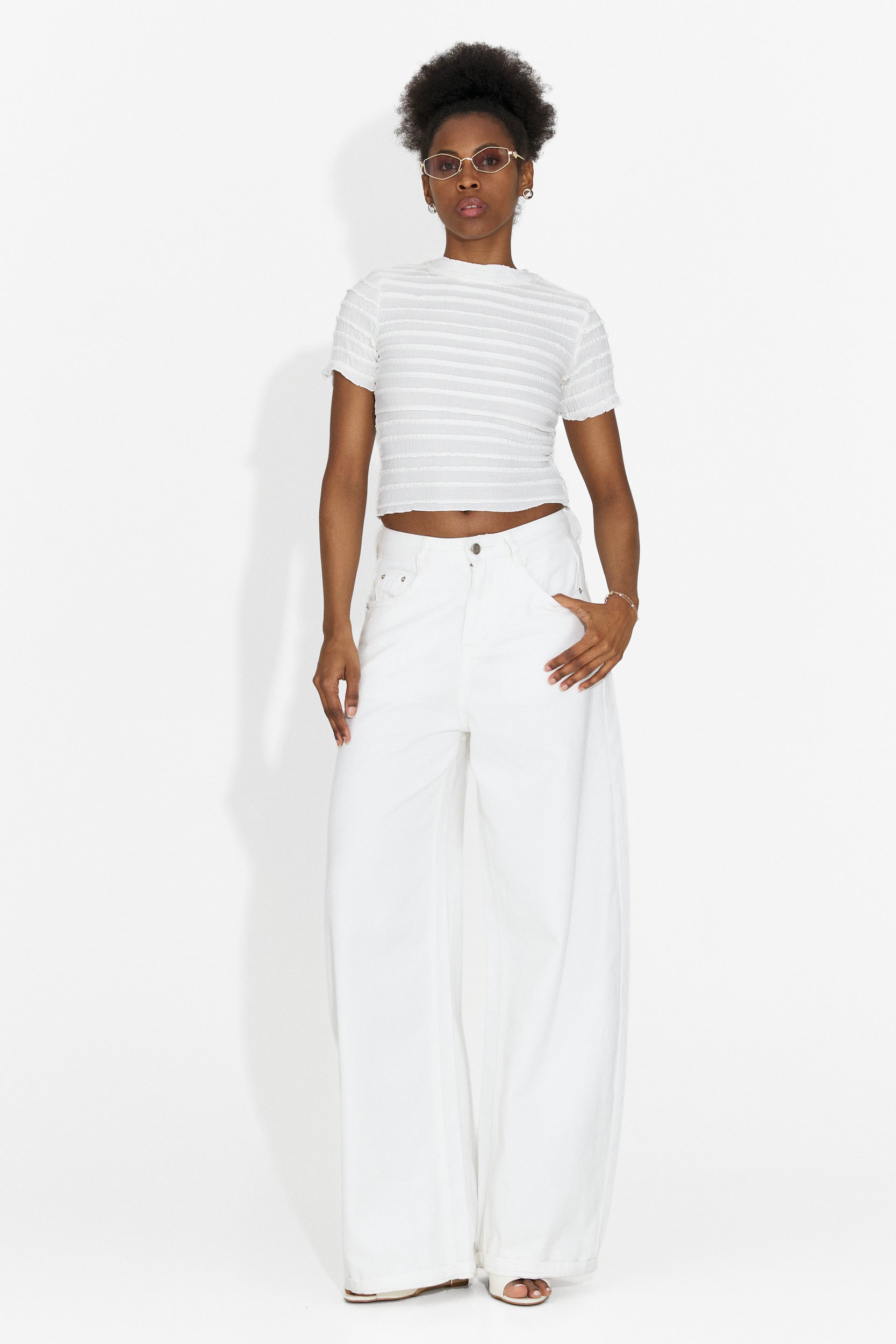 T-Shirt Décontracté Blanc pour Dames de Versala Bogas
