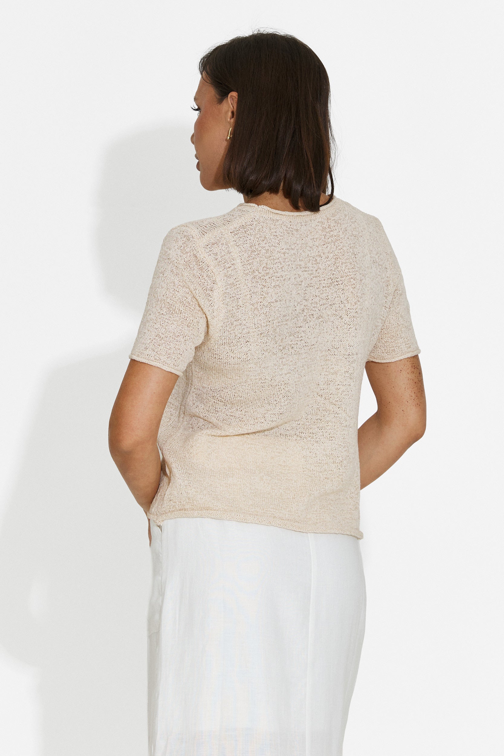 Women's casual beige t-shirt Pilaria Bogas