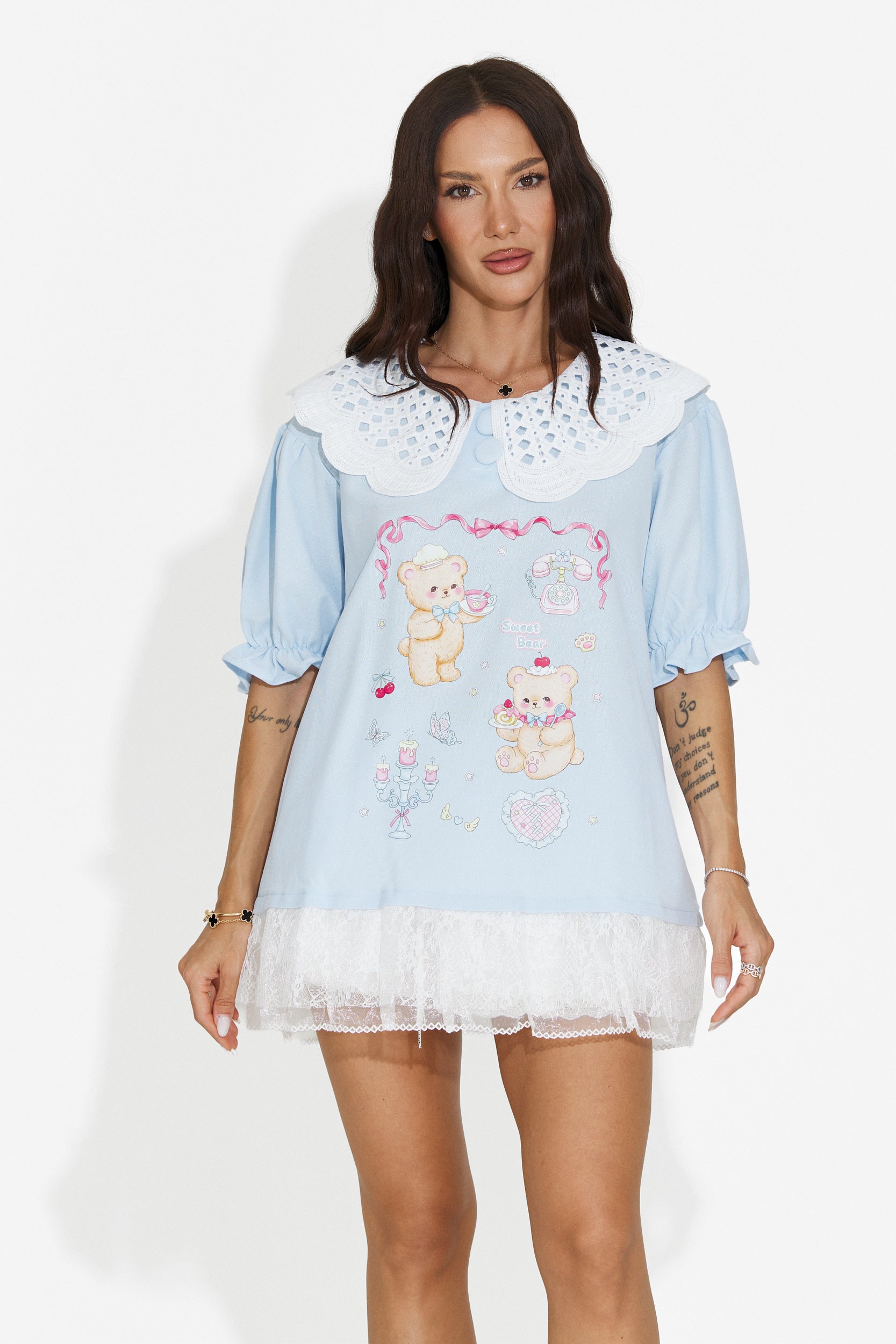 T-shirt femme casual bleu Olimia Bogas