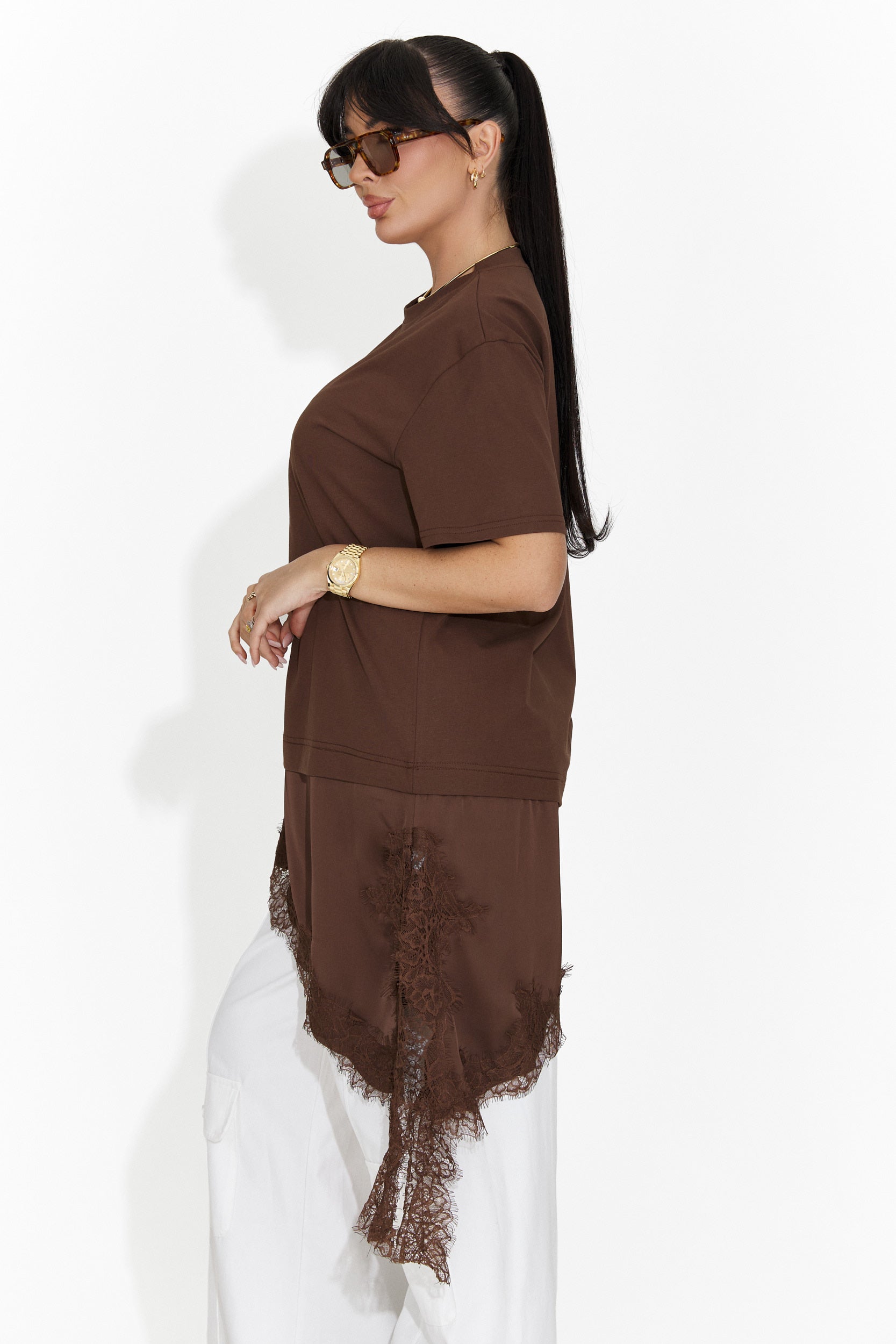 Women's casual brown t-shirt Arkana Bogas