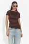 Women's casual brown t-shirt Arkania Bogas