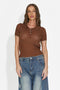Women's casual brown t-shirt Cecinia Bogas