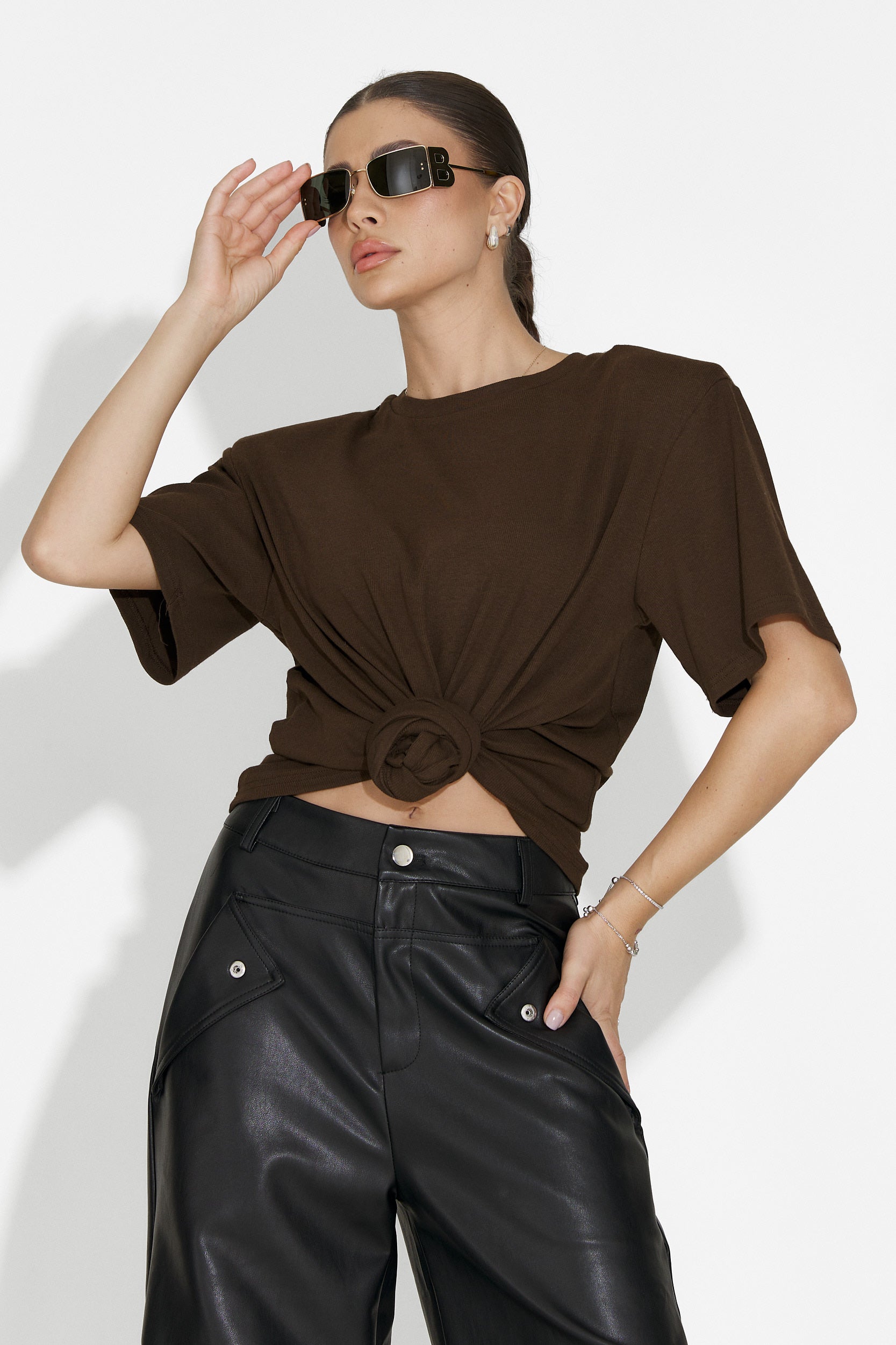 Brun casual dam t-shirt Norelia Bogas