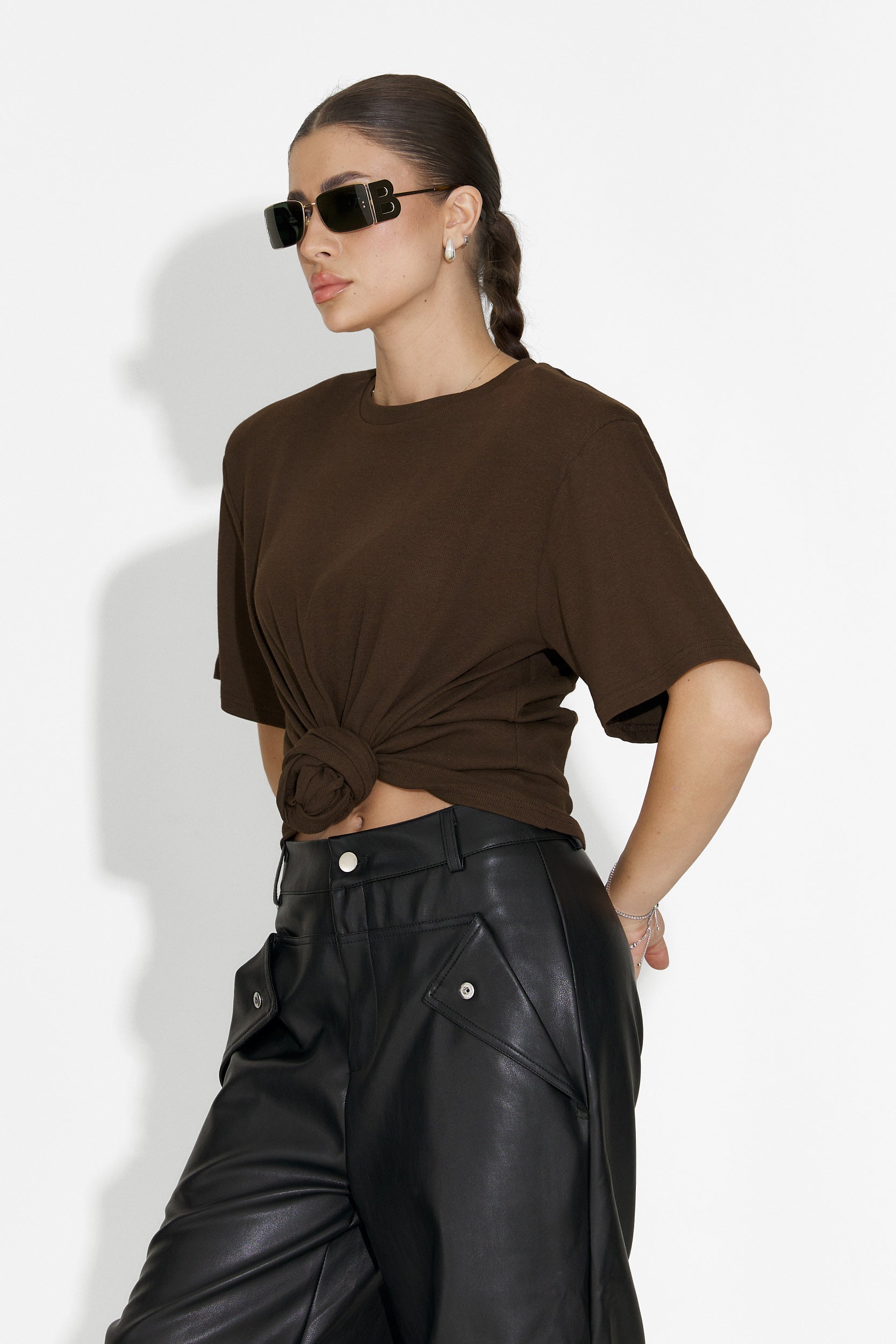 Brun casual dam t-shirt Norelia Bogas