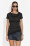 Women's casual black t-shirt Arkania Bogas