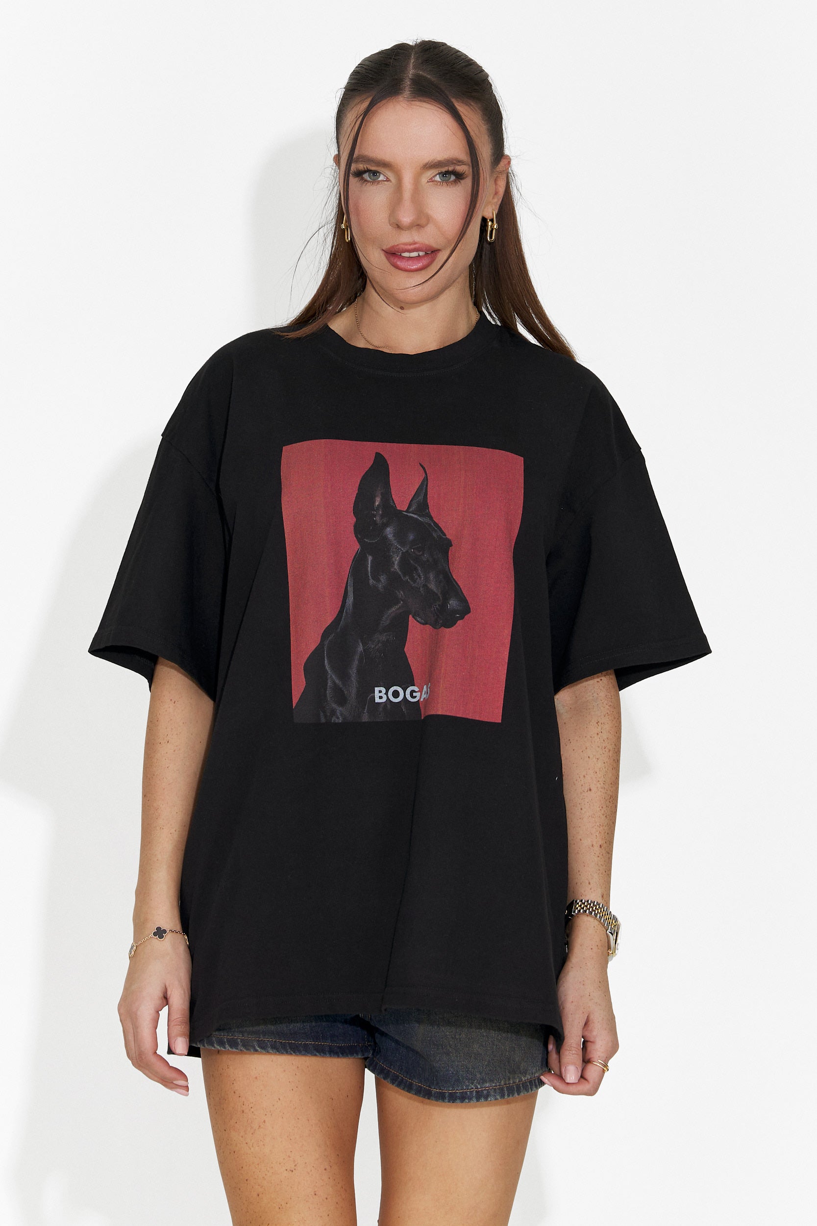 Γυναικείο μαύρο καθημερινό μπλουζάκι Solenia Bogas