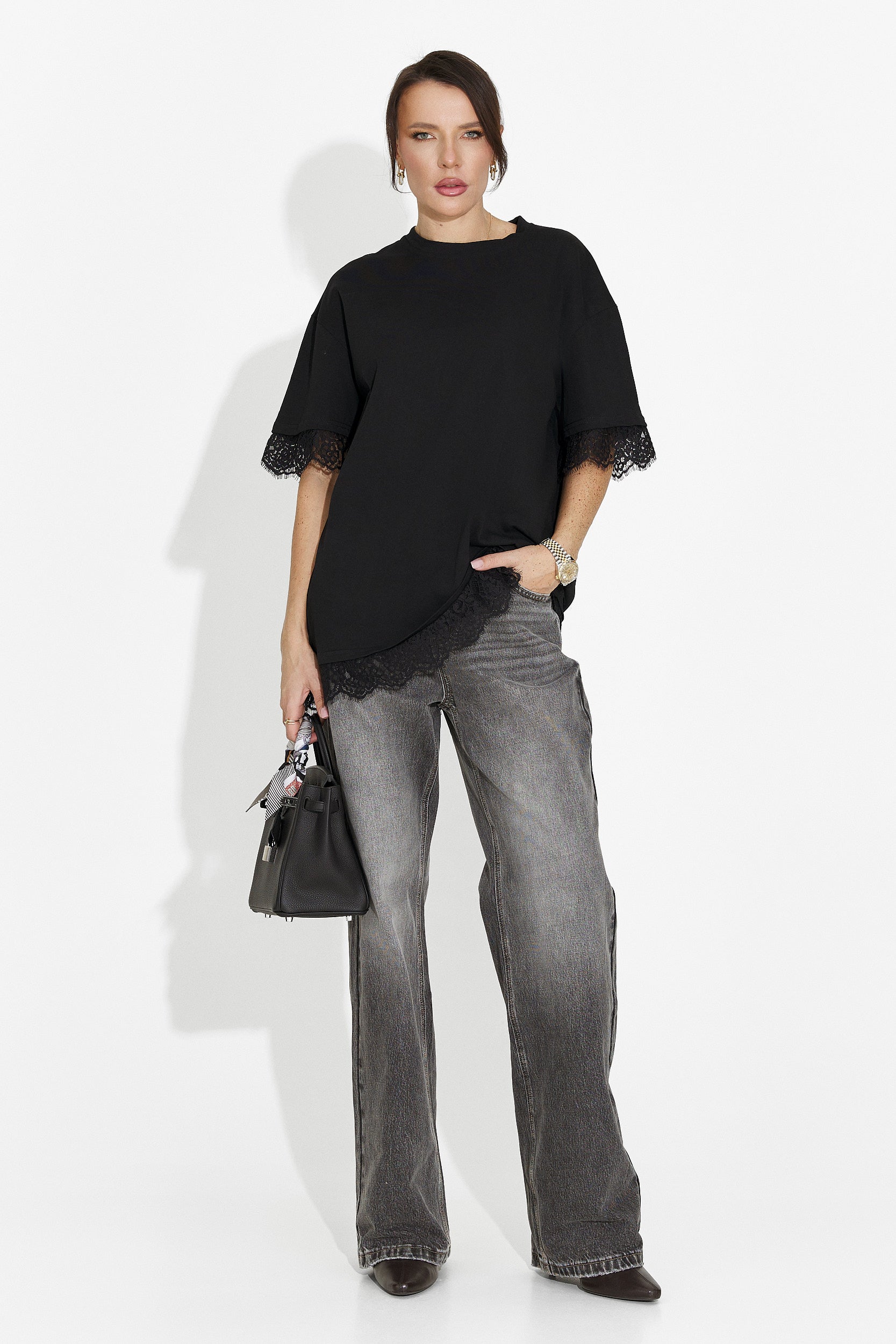 Maglietta donna casual nera Wilda Bogas