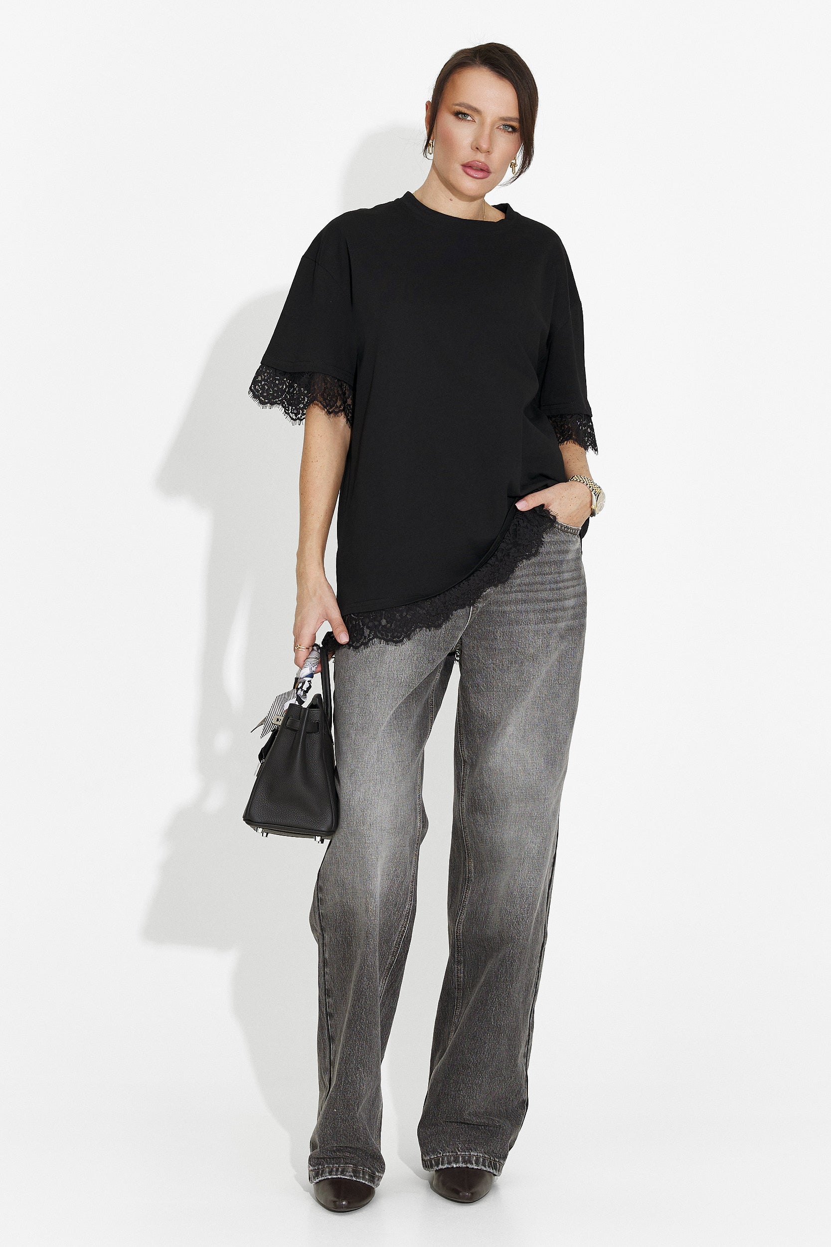 Maglietta donna casual nera Wilda Bogas