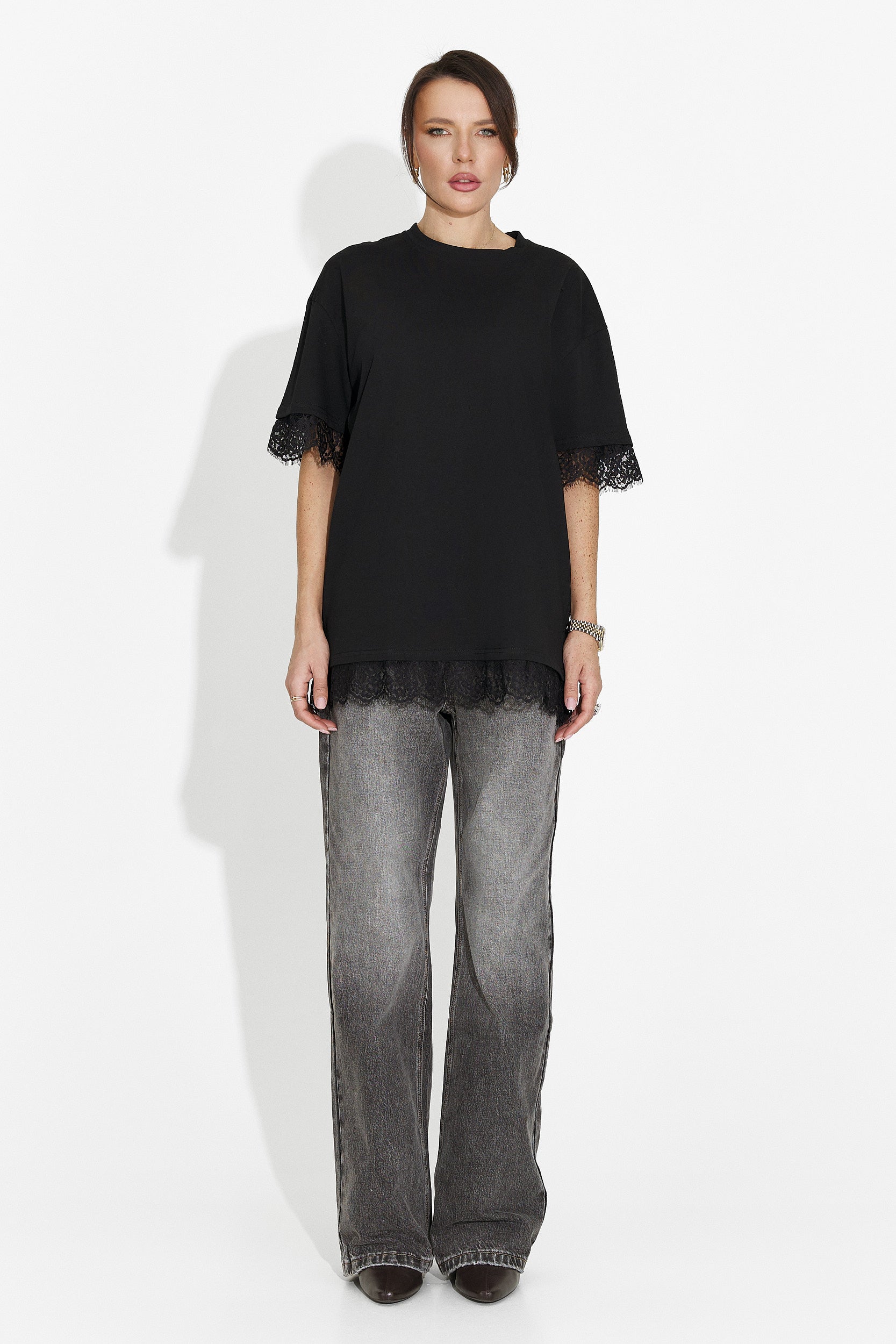 Maglietta donna casual nera Wilda Bogas