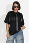 Tricou dama casual negru Wisteria Bogas