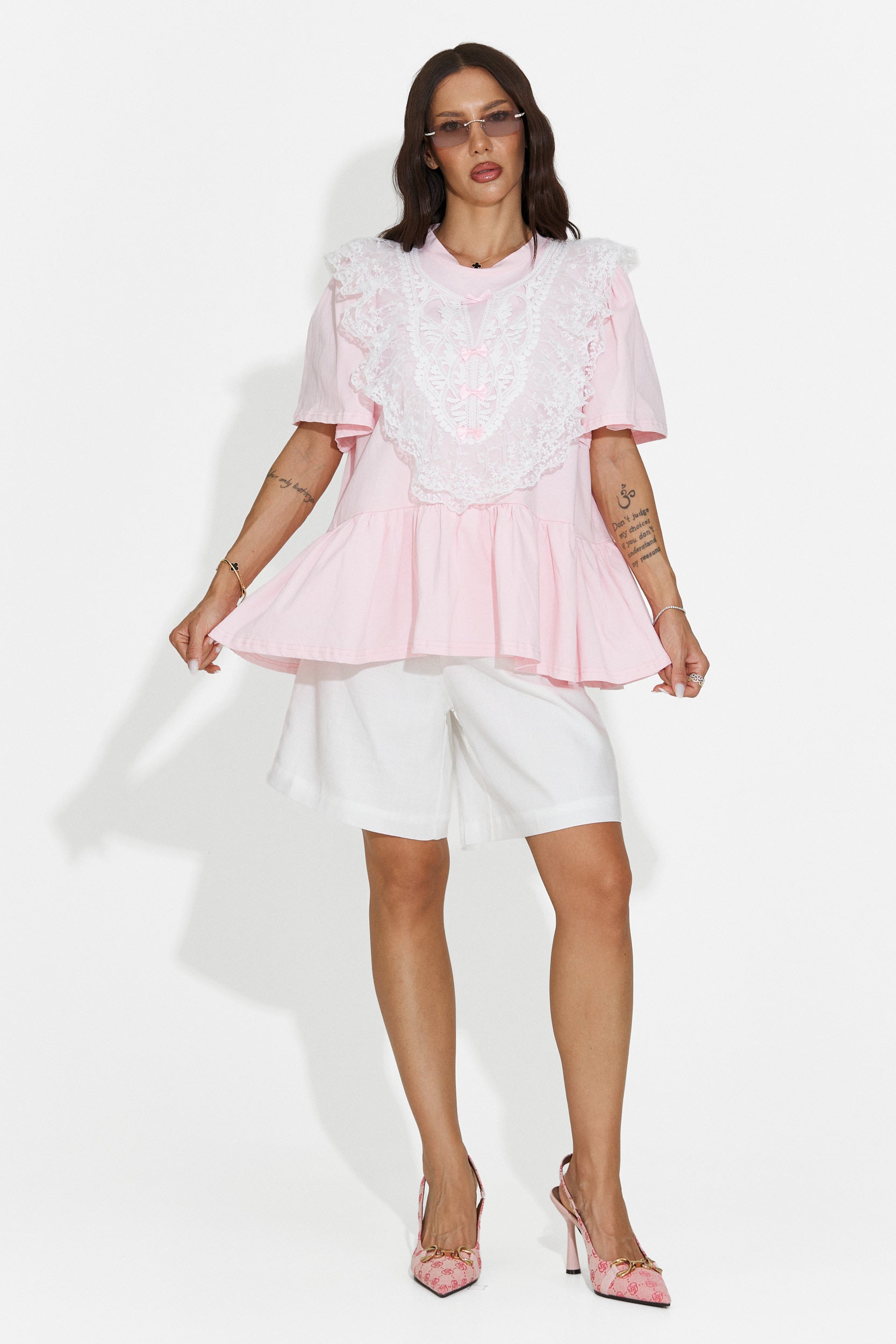 Women's casual pink t-shirt Besana Bogas