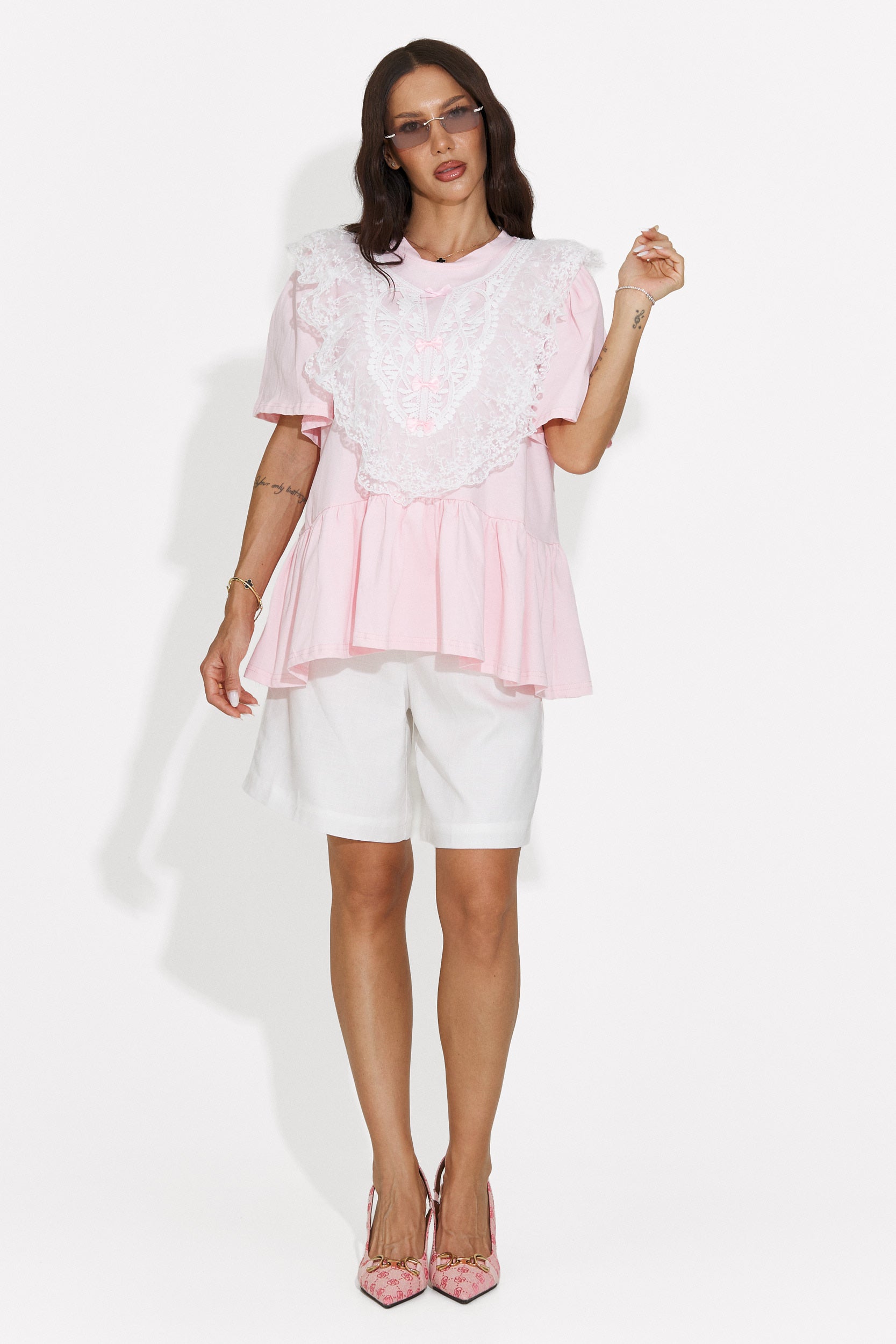 Women's casual pink t-shirt Besana Bogas
