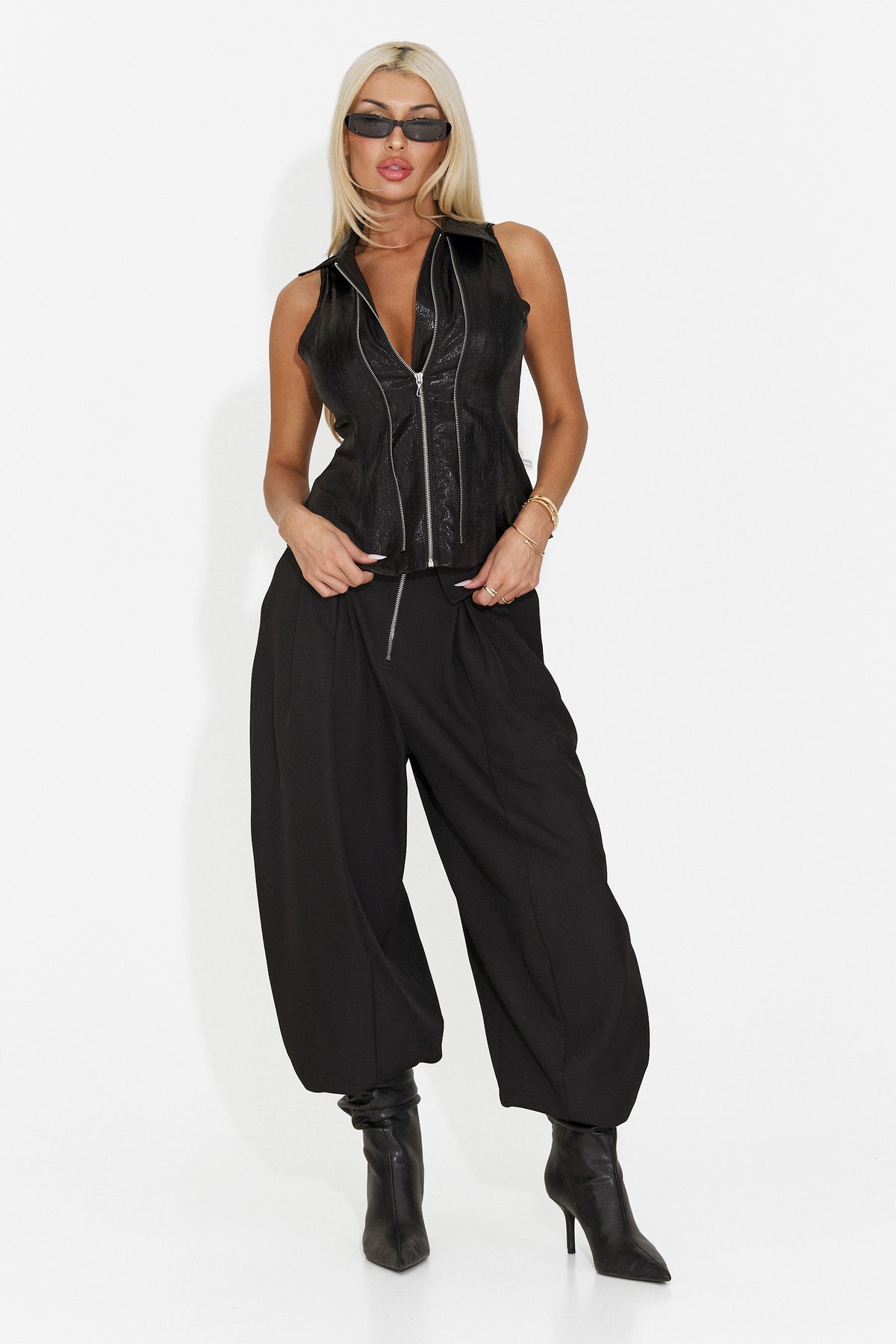 Vesta casual neagra Tymvoira Bogas