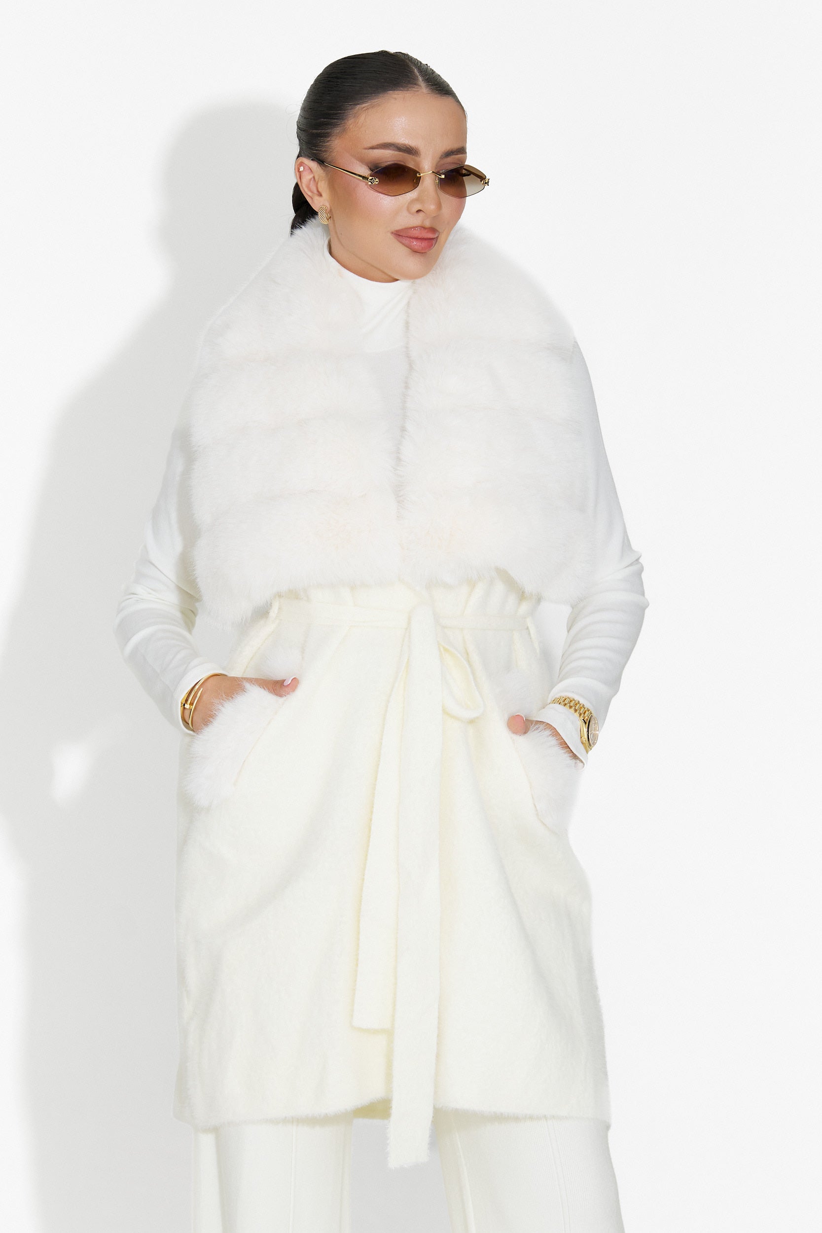 Kamizelka damska beżowa Cloria Bogas