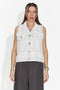 Kasualna Biała Damska Kamizelka Kalerii Bogas