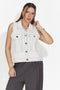 Γυναικείο λευκό καθημερινό γιλέκο Kaleria Bogas